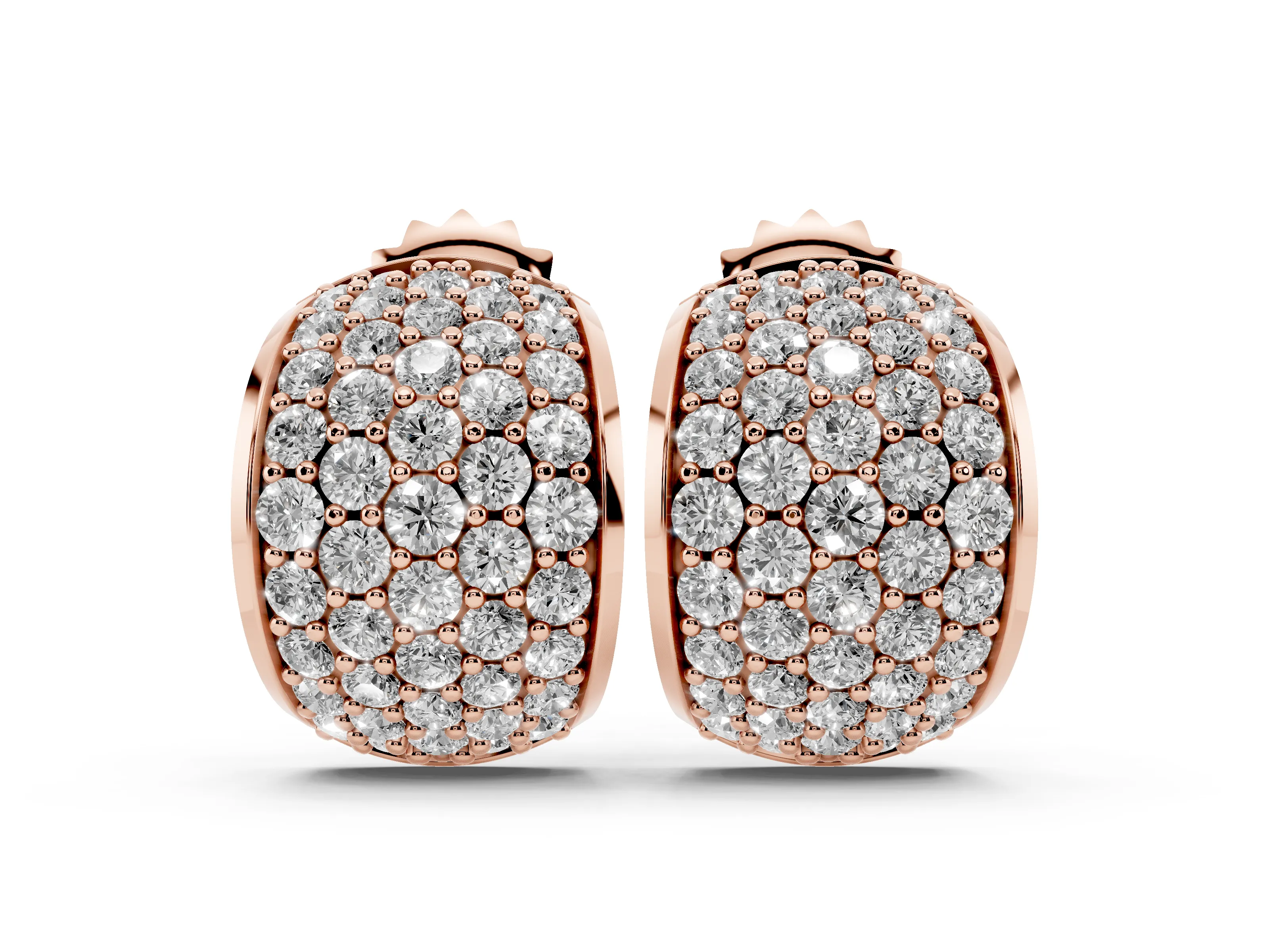 Rose Gold Lab-Grown Diamond Hoop Earrings