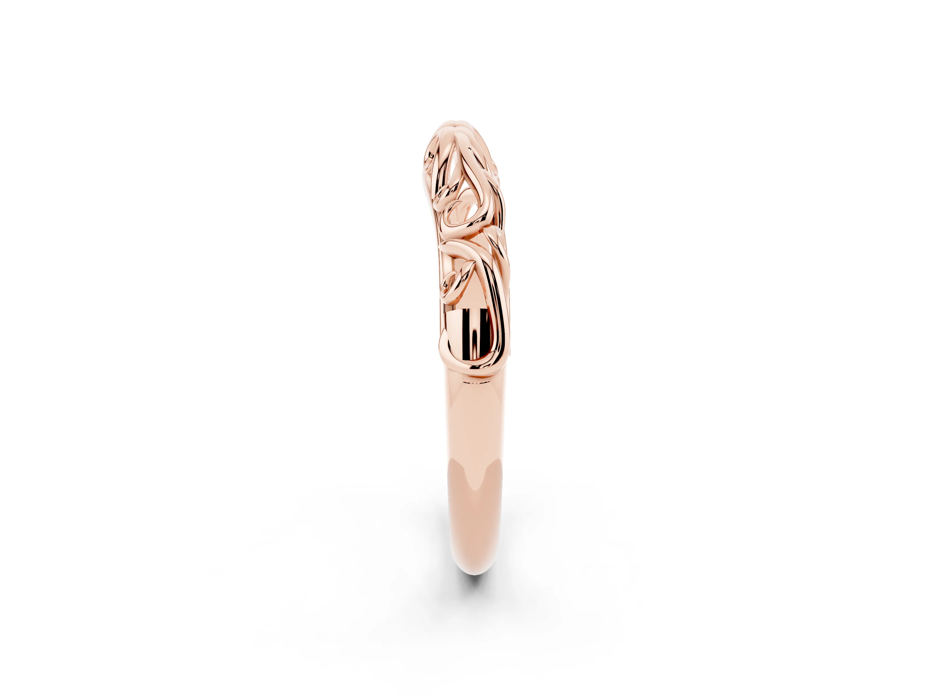 Twisted Vine Filigree Band Set in Rose gold
