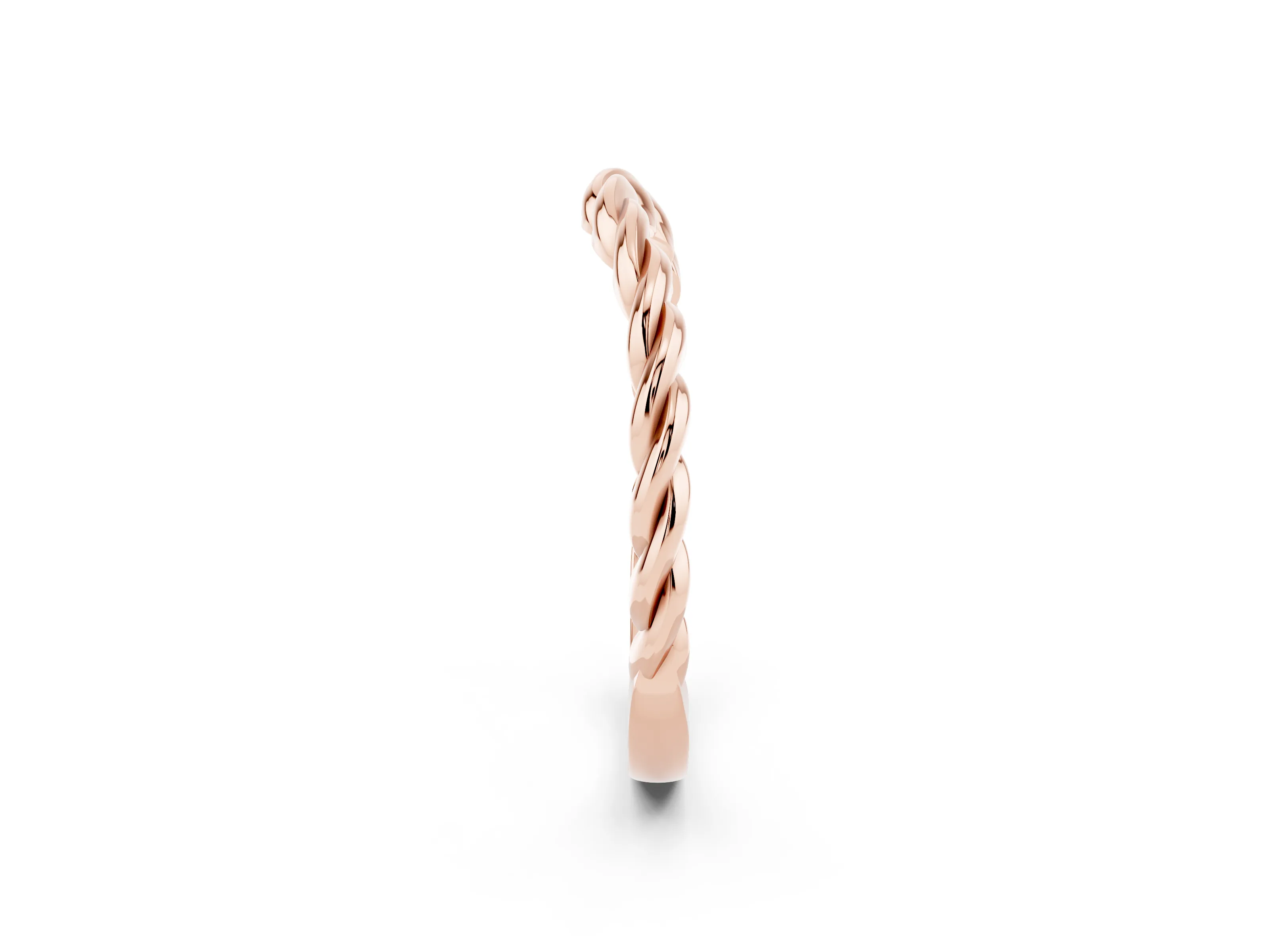 Marquise Diamond Twist Eternity Band Set in Rose gold with Bezel Setting