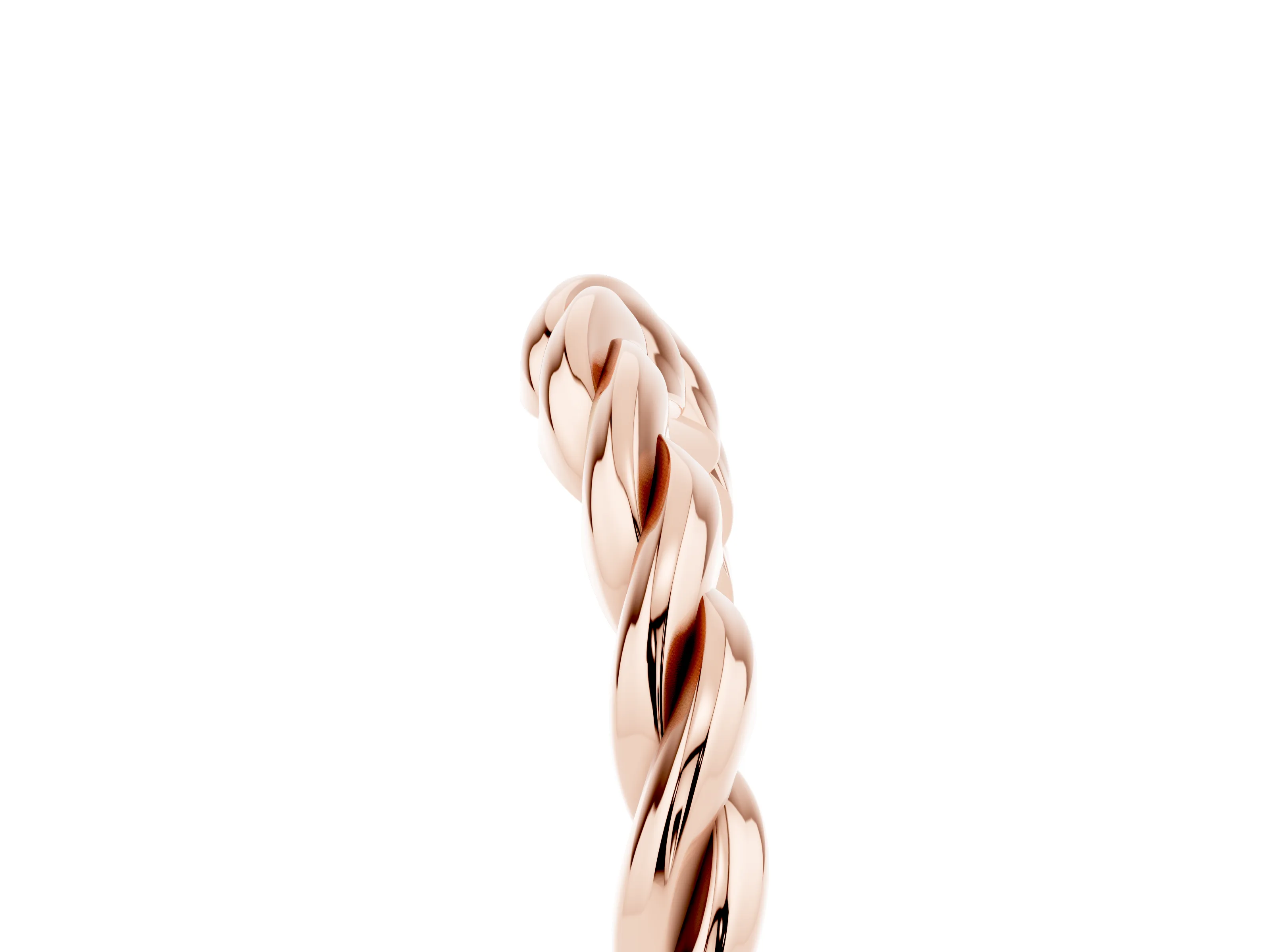 Marquise Diamond Twist Eternity Band Set in Rose gold with Bezel Setting