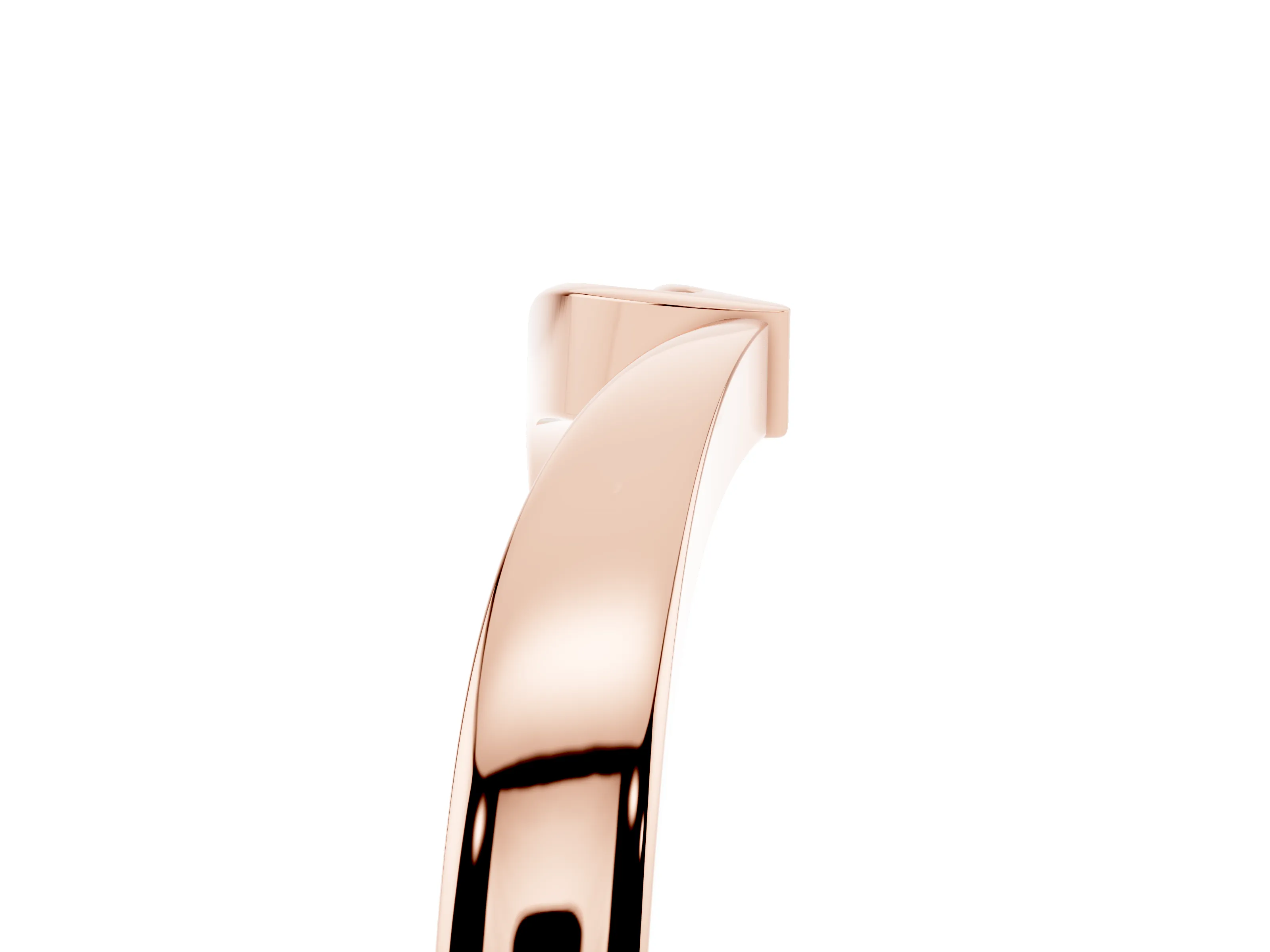Round Diamond Contour Band Set in Rose gold with Polished Channel Setting