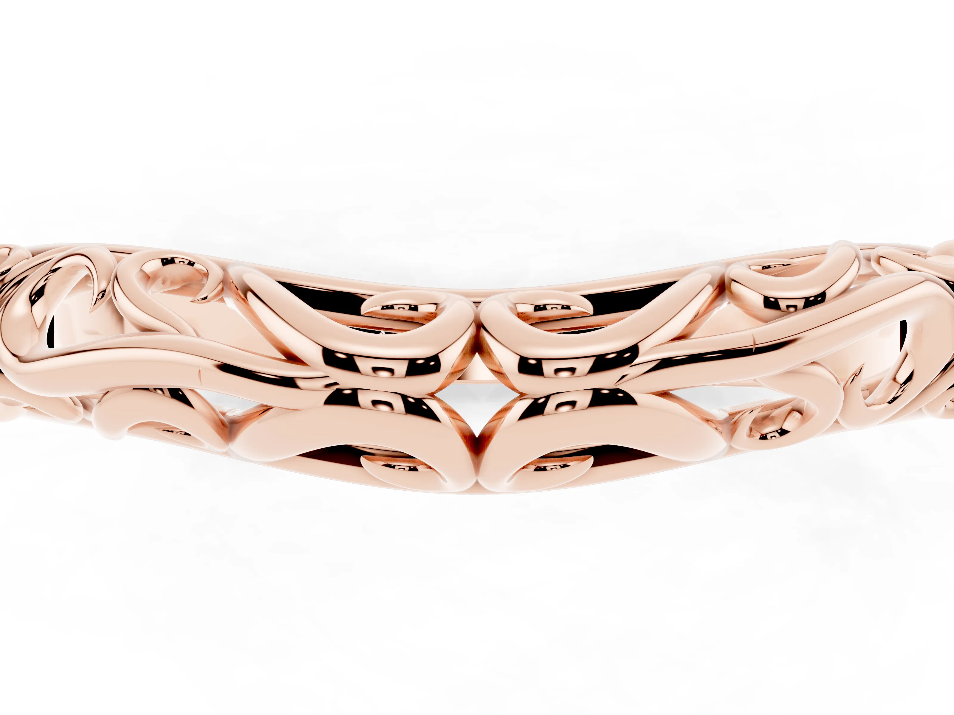 Twisted Vine Filigree Band Set in Rose gold