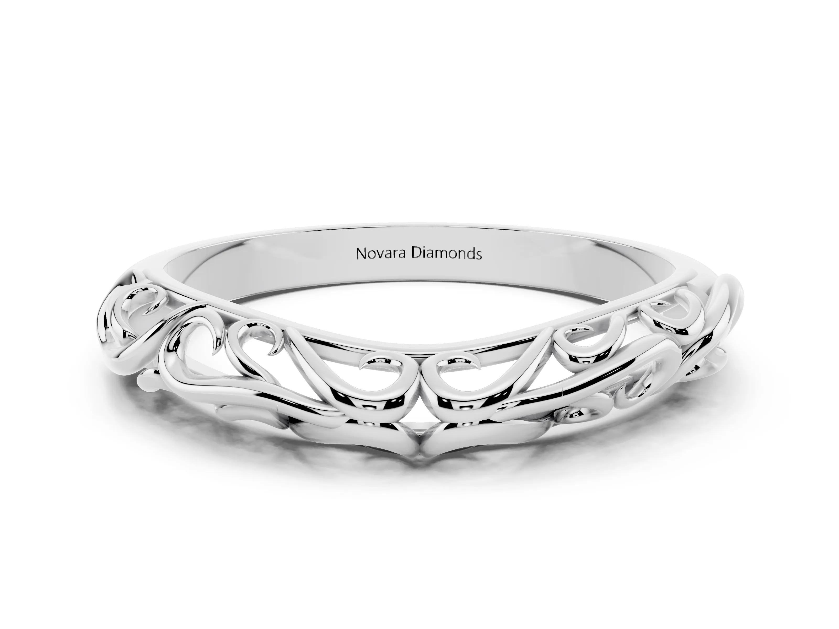 Twisted Vine Filigree Band Set in Platinum