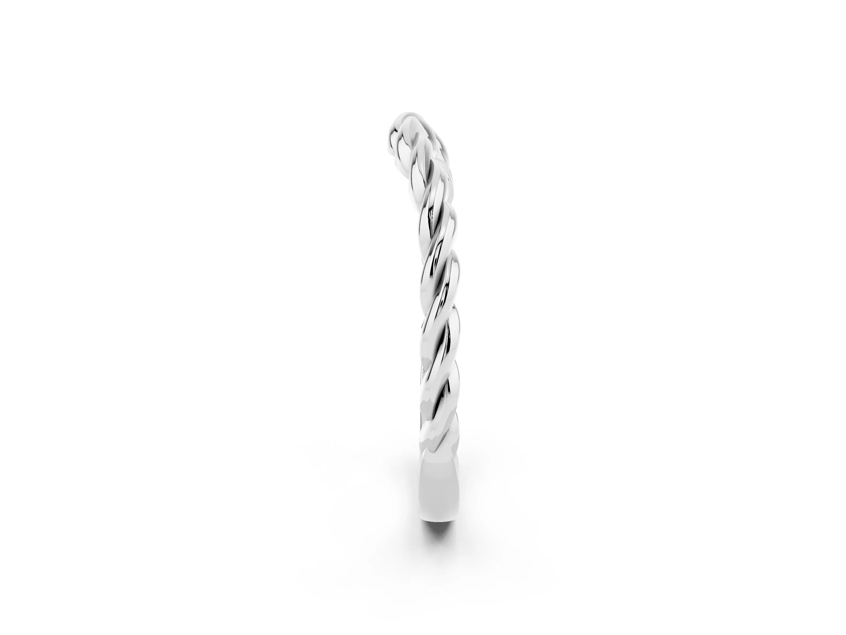 Marquise Diamond Twist Eternity Band Set in Silver with Bezel Setting