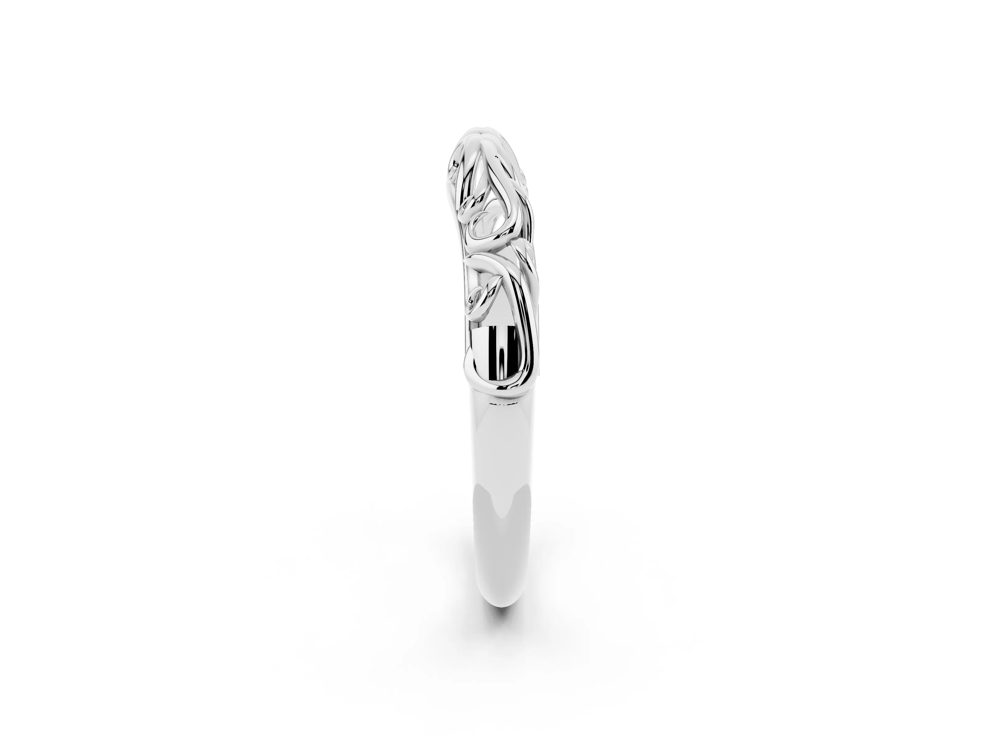 Twisted Vine Filigree Band Set in Silver