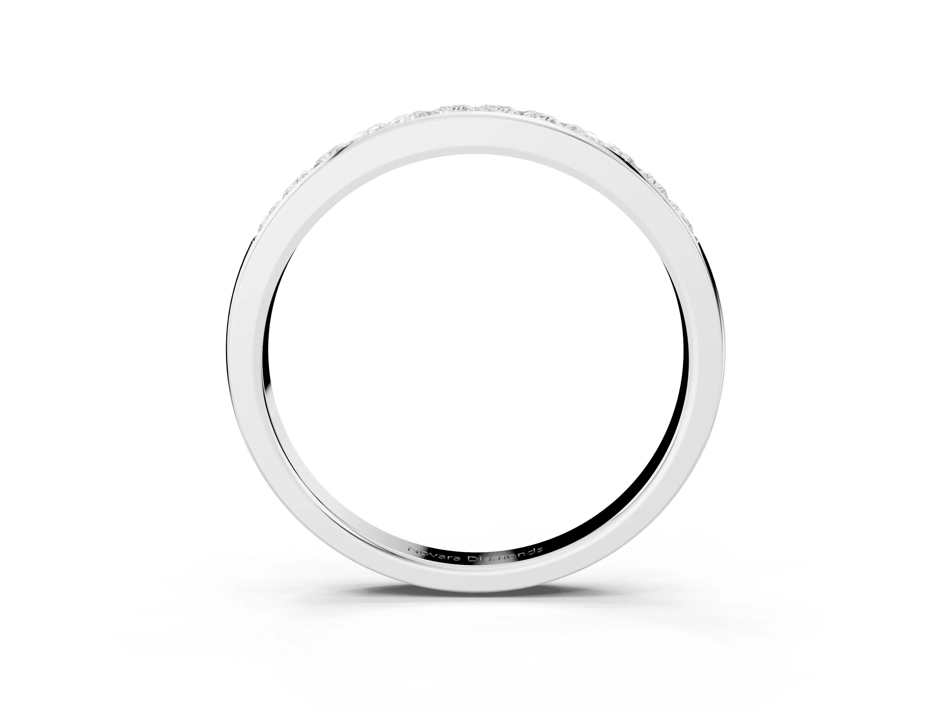 Princess Diamond Full Eternity Band Set in White gold with Channel Setting