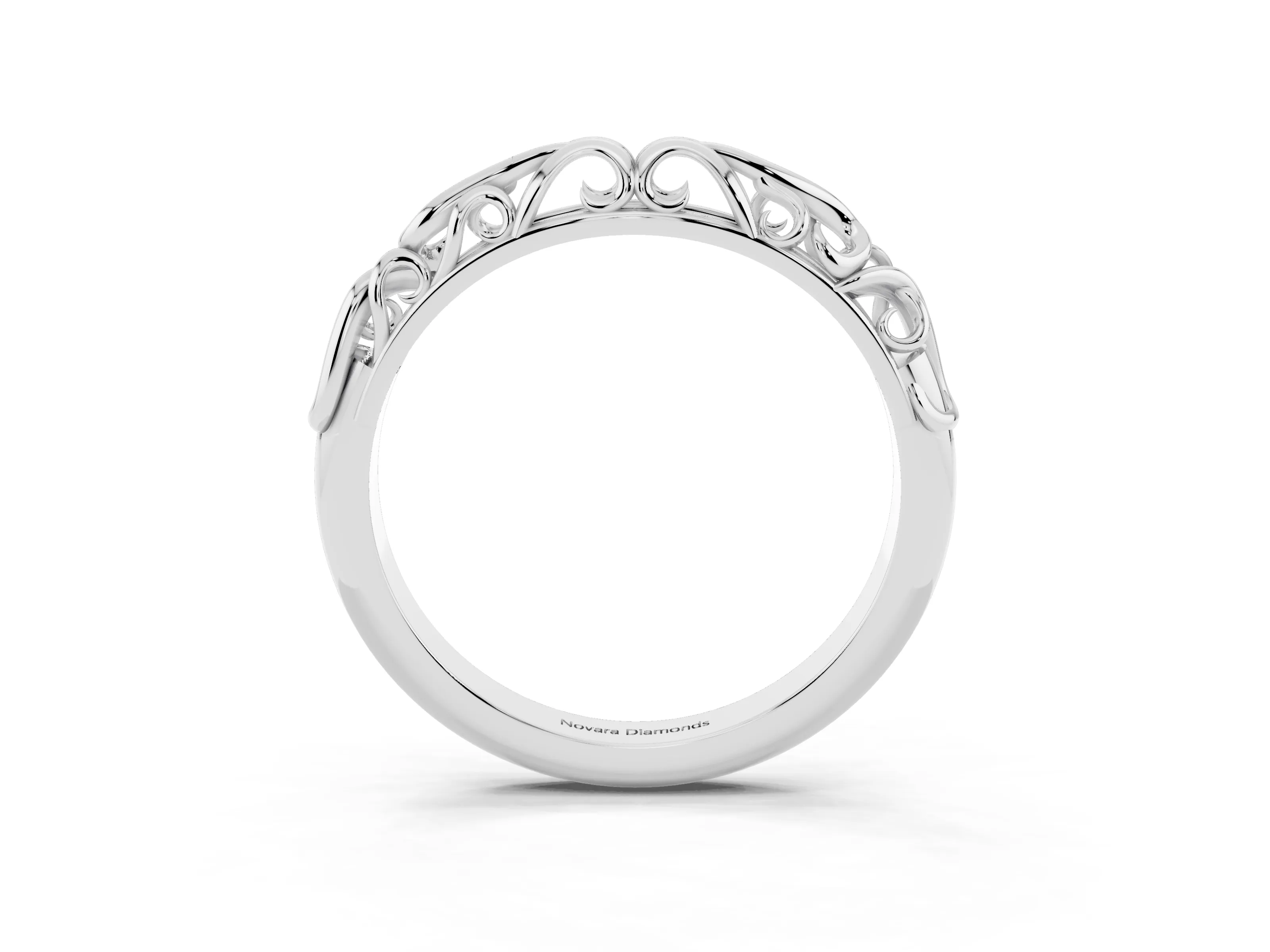 Twisted Vine Filigree Band Set in Silver