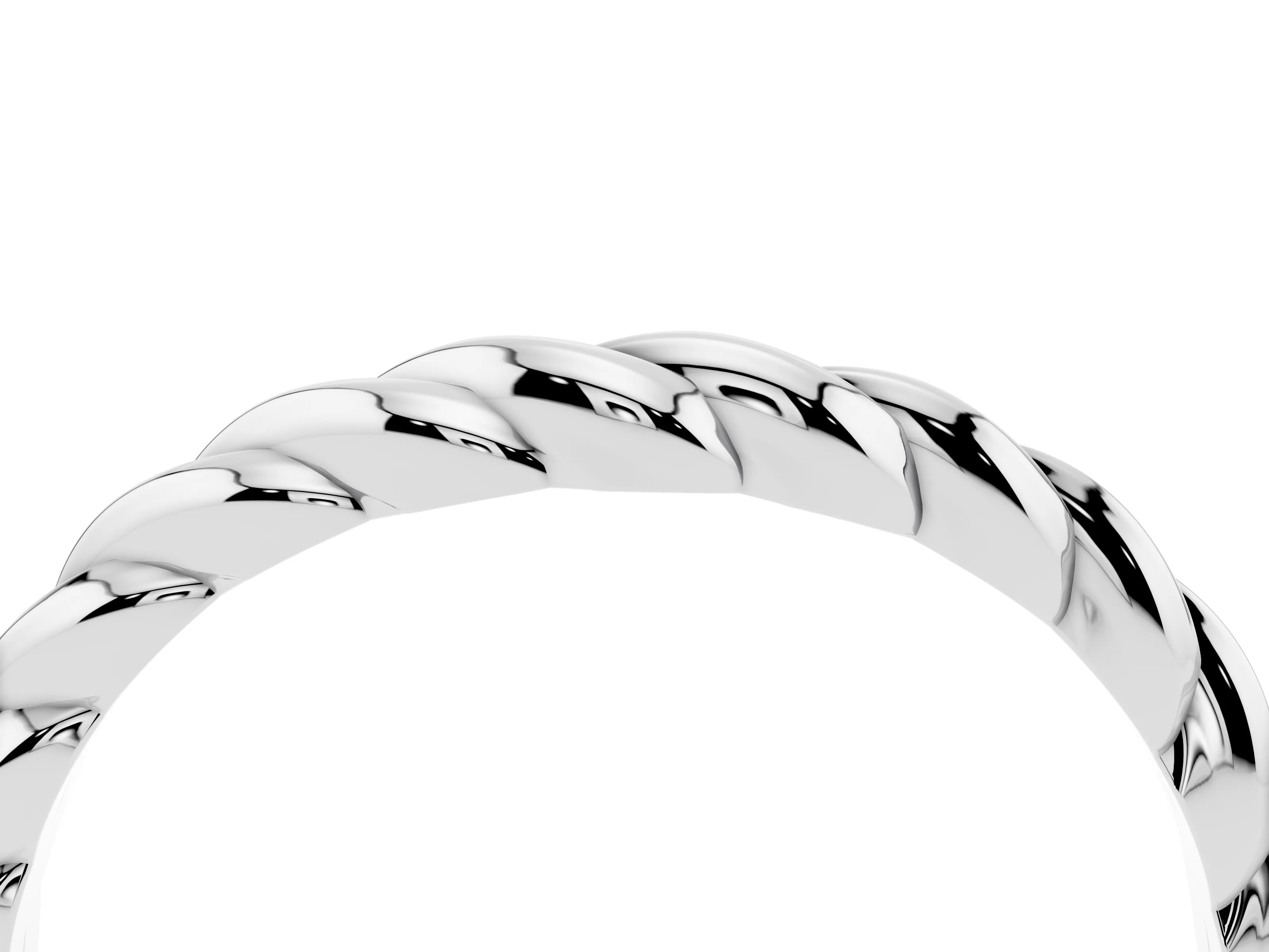 Marquise Diamond Twist Eternity Band Set in Silver with Bezel Setting