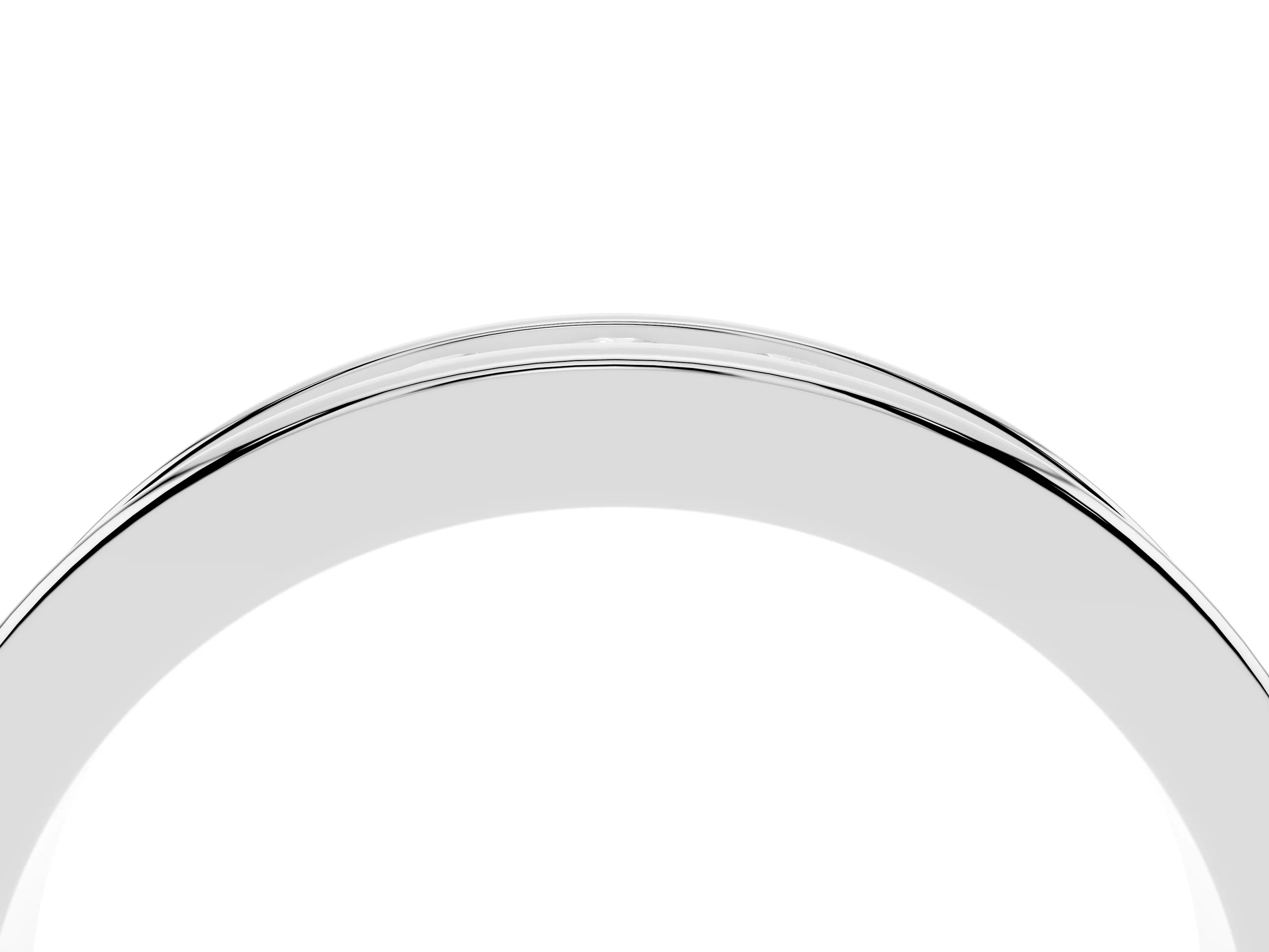 Round Diamond Channel Eternity Band Set in Platinum with Smooth Metal Walls