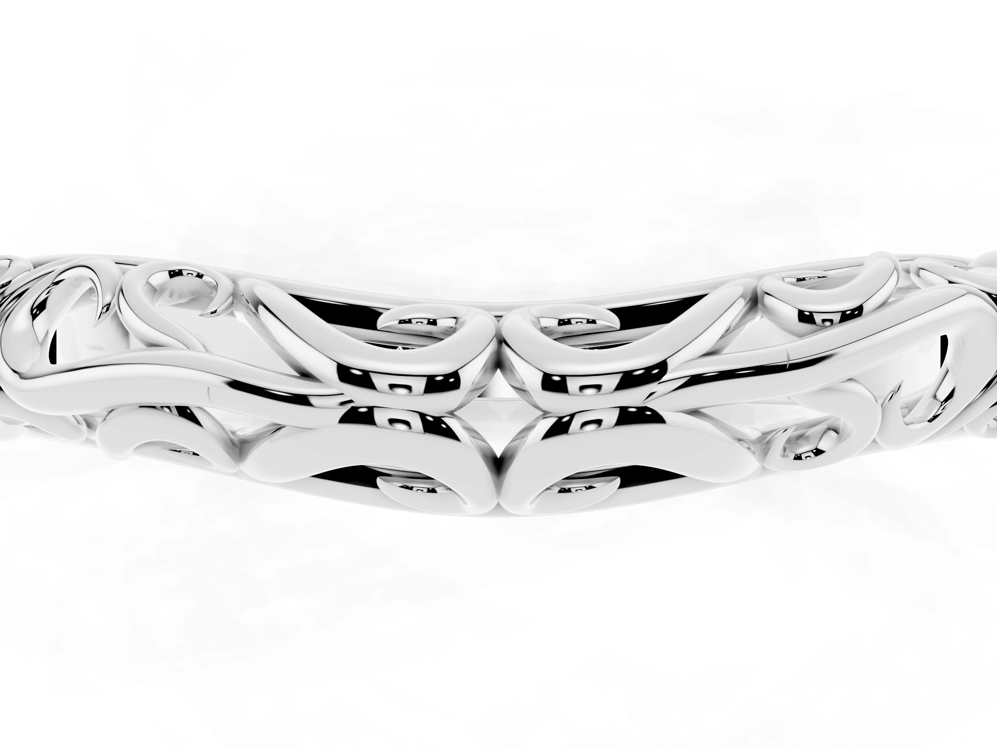Twisted Vine Filigree Band Set in Silver