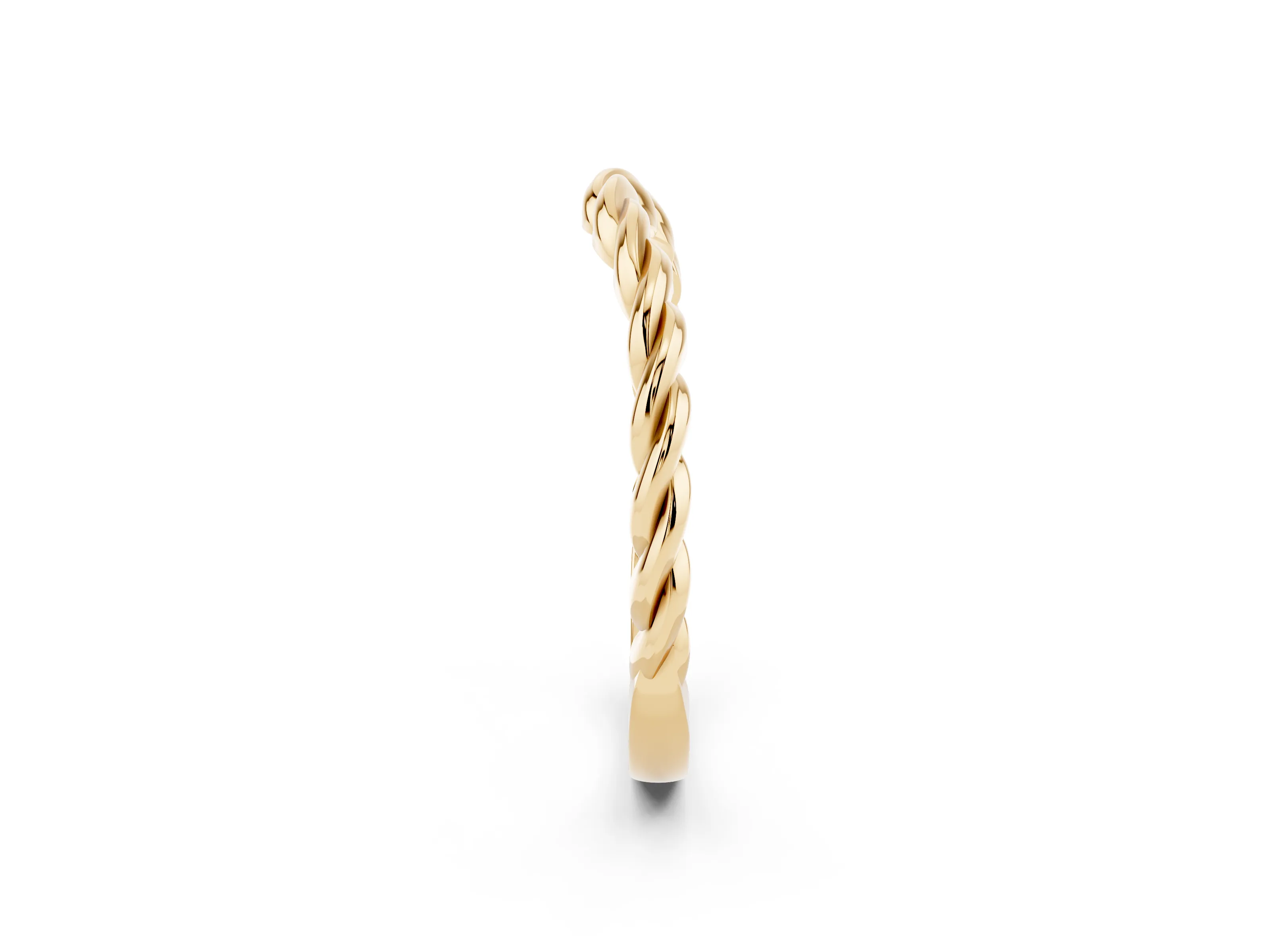 Marquise Diamond Twist Eternity Band Set in Yellow gold with Bezel Setting