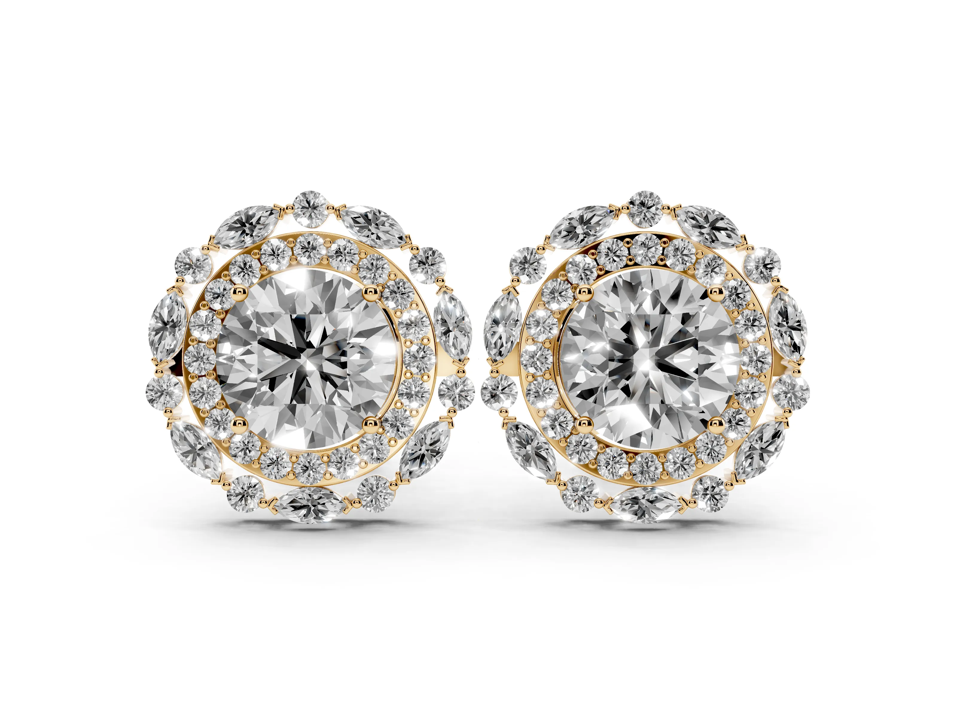 Lab-Grown Diamond Halo Earrings