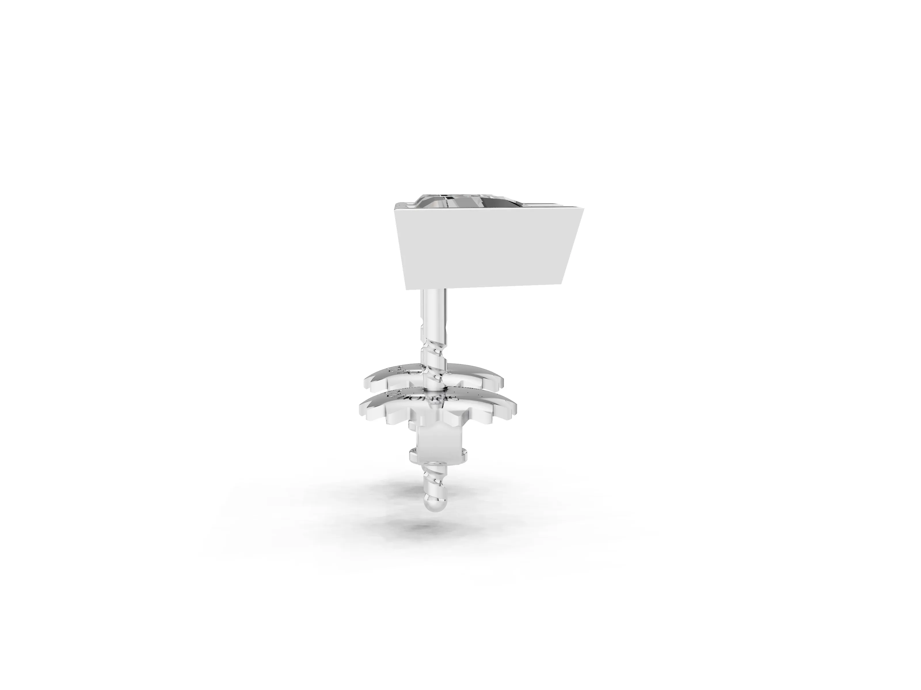 Trilliant Cut Lab-Grown Diamond Bezel Solitaire Stud Earrings | Stepped Rim | White Gold