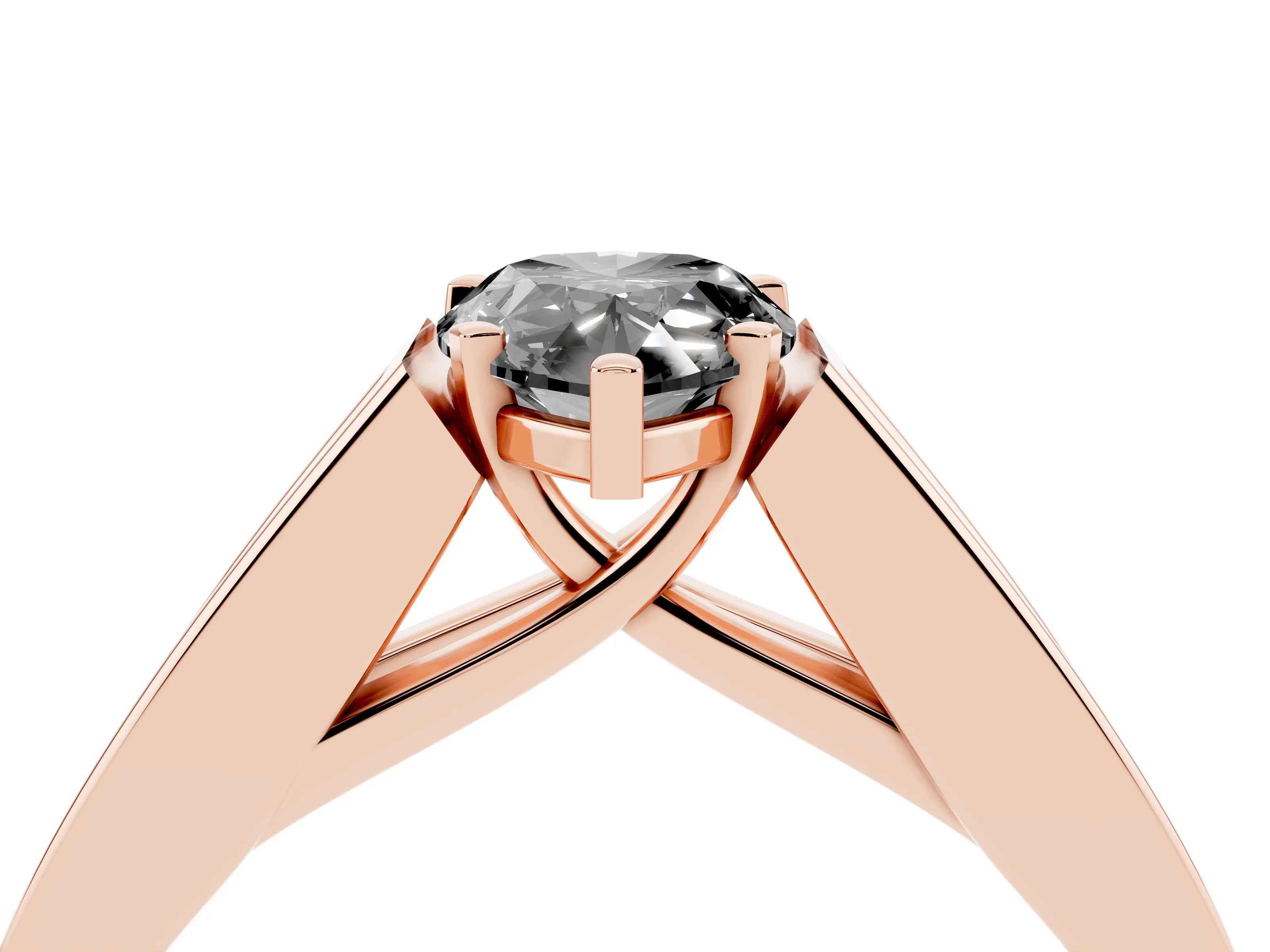Fancy Black Pear Cut Diamond Solitaire Ring Set in Rose gold with Channel-Set Accent Stones and Prong Setting