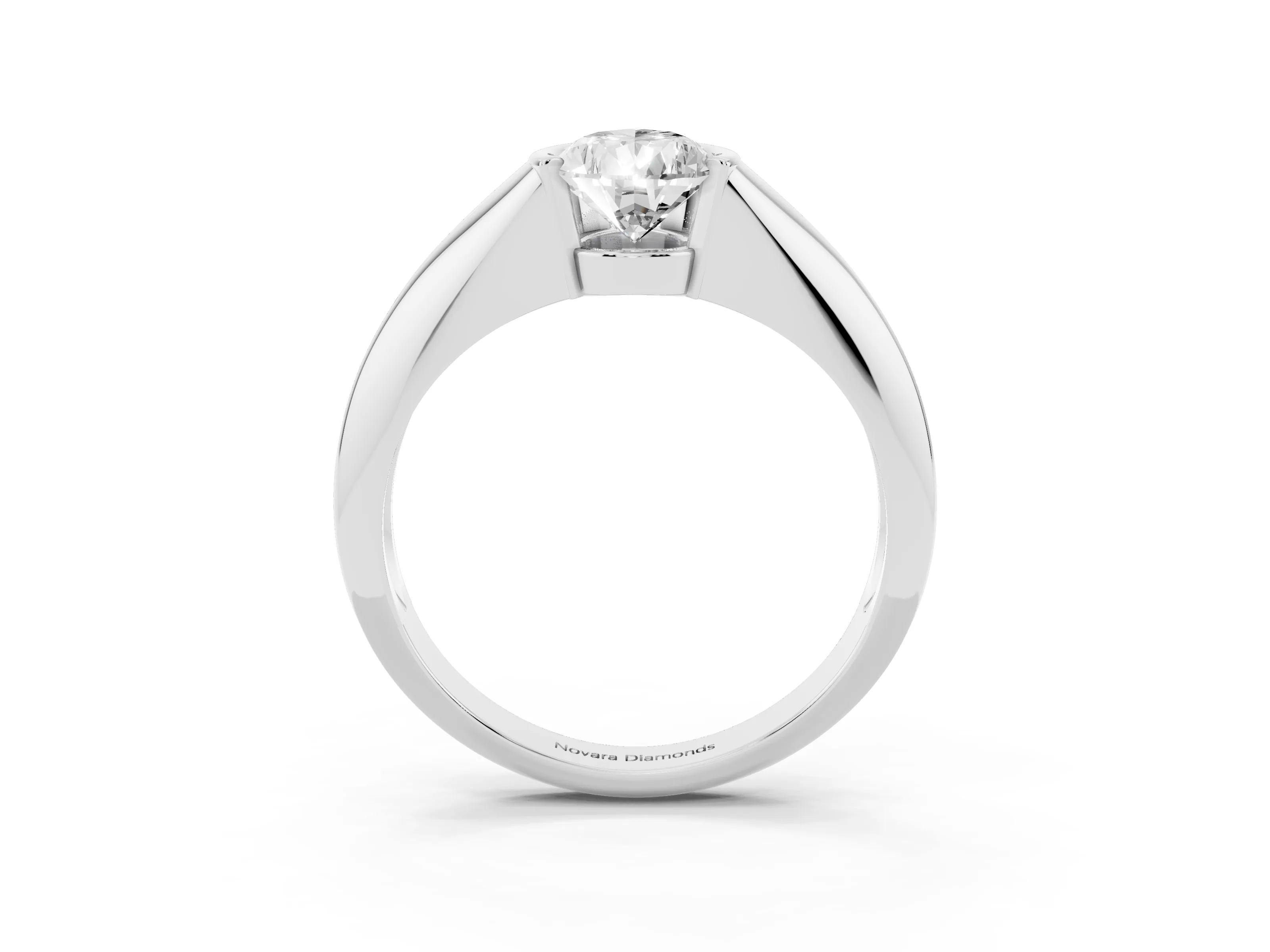 Pear Cut Diamond Solitaire Tension Set Ring Set in Platinum