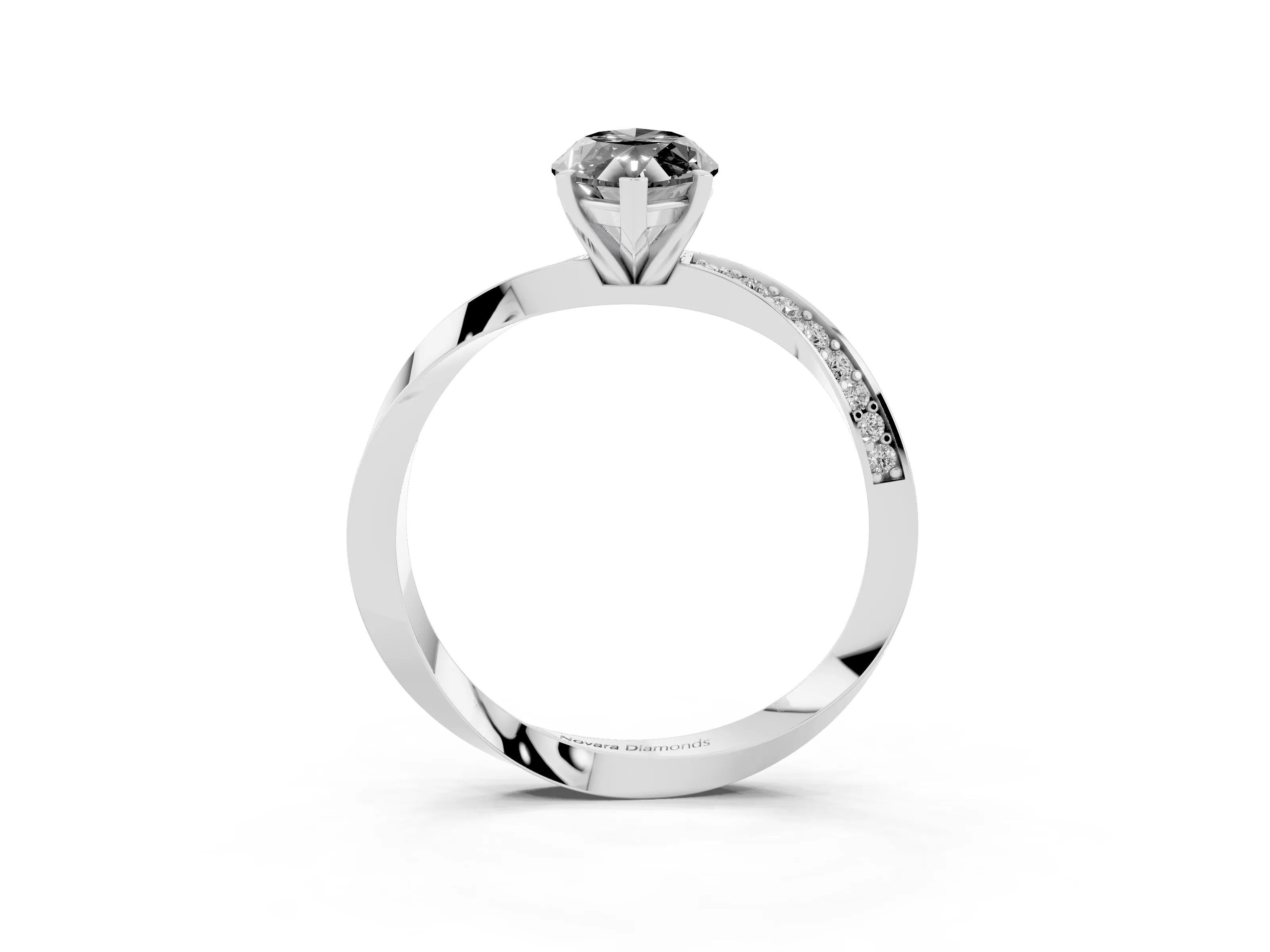 Fancy Black Marquise Cut Diamond Engagement Ring Set in Platinum with Side Stone Accents and Prong Setting