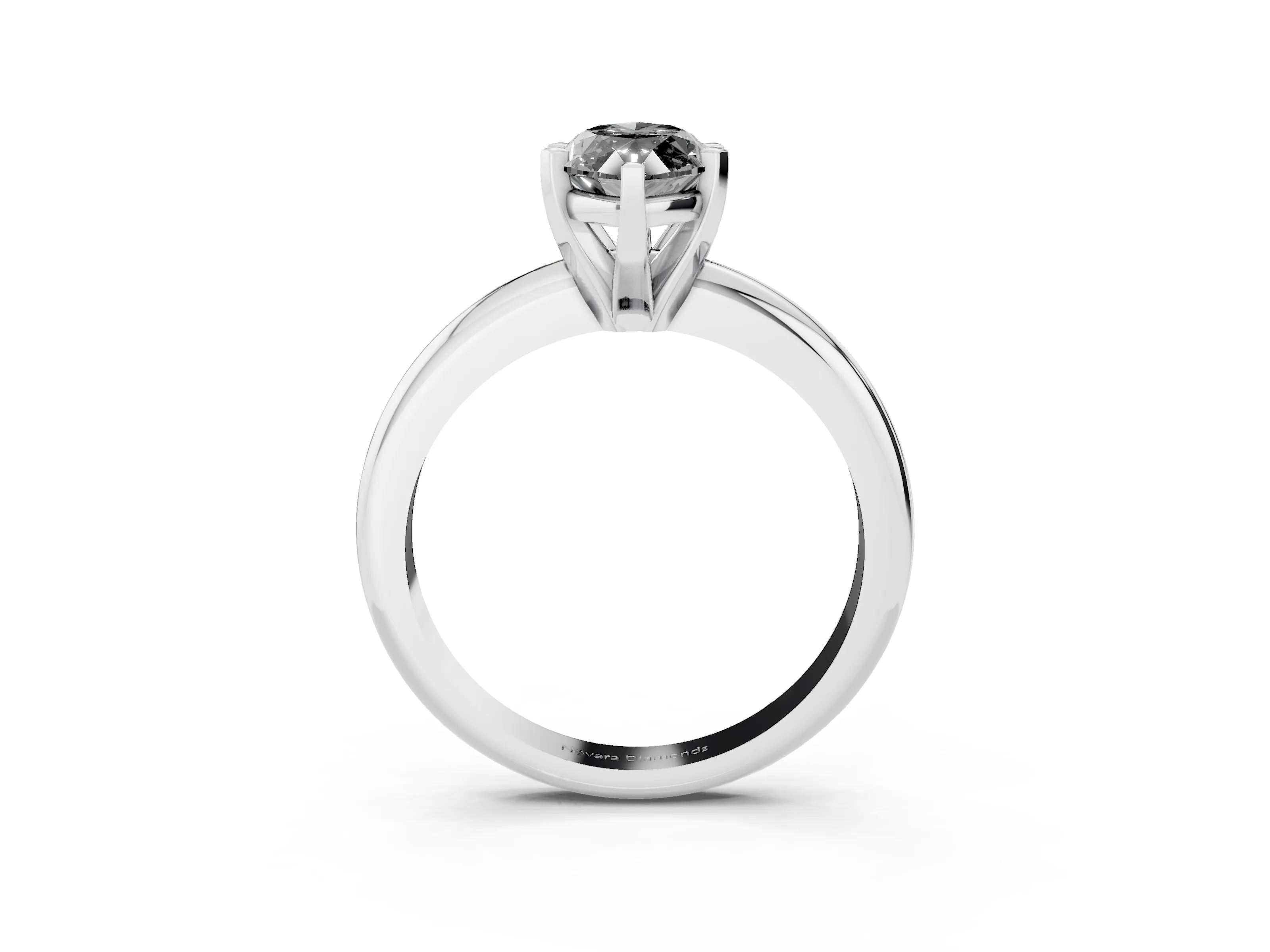 Fancy Black Marquise Cut Diamond Solitaire Engagement Ring Set in Platinum with Round Band and Prong Setting