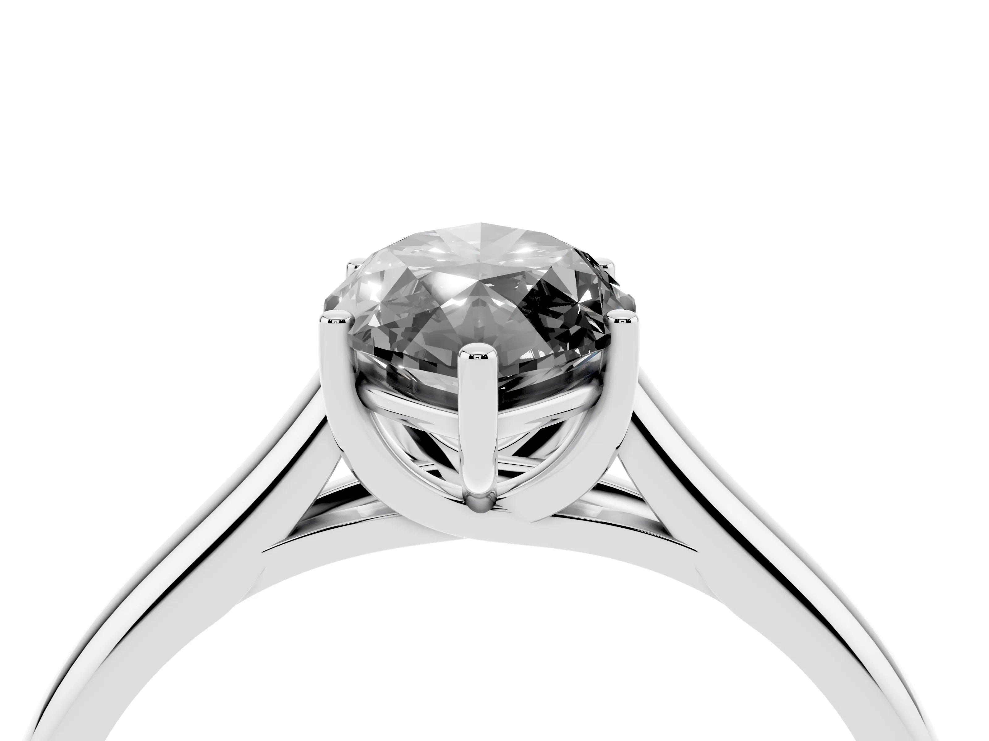 Fancy Black Marquise Cut Diamond Solitaire Engagement Ring Set in White gold with Subtly Tapered Band and Prong Setting