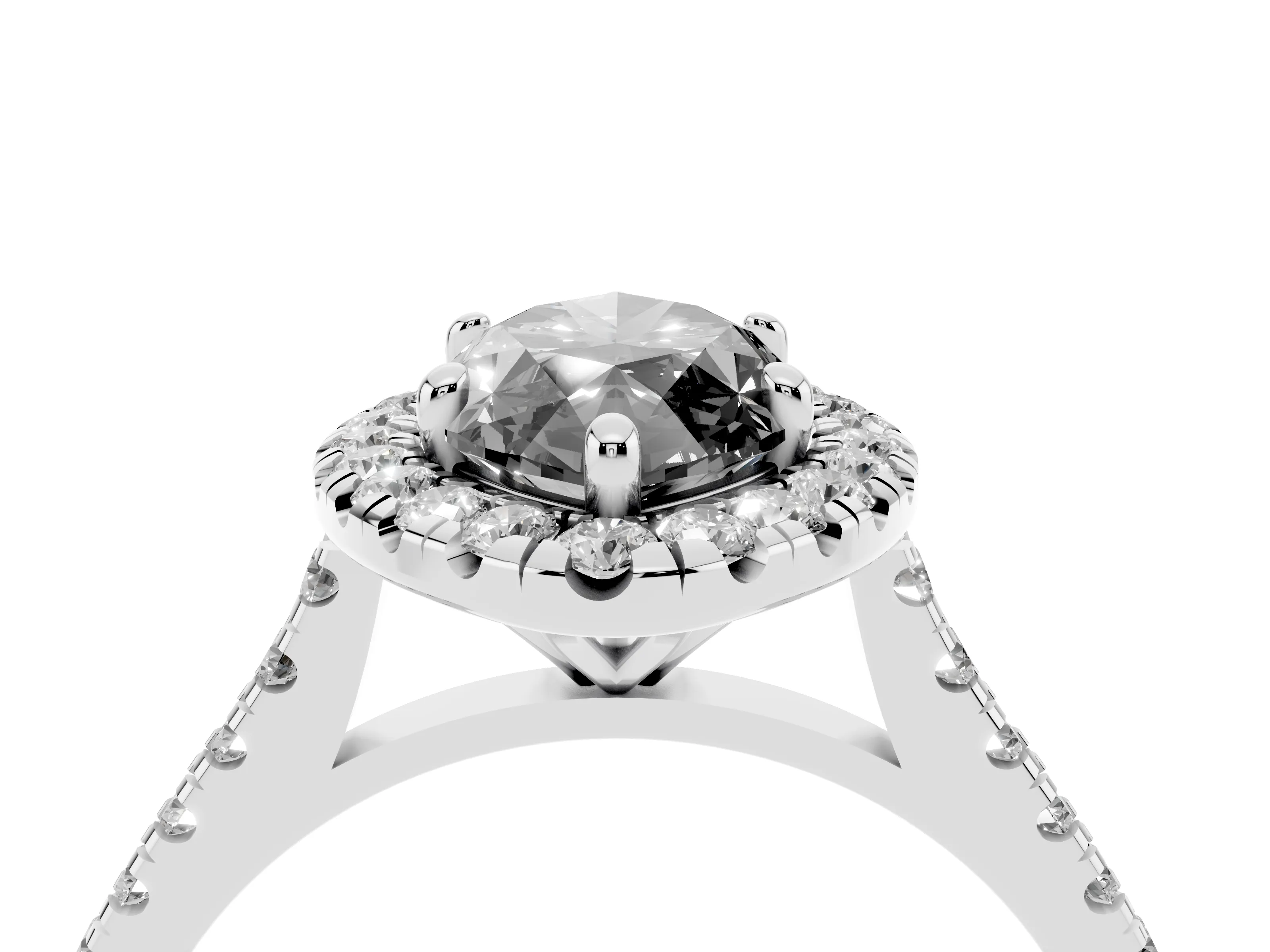 Fancy Black Marquise Cut Diamond Cushion Halo Ring Set in White gold with Pavé Band
