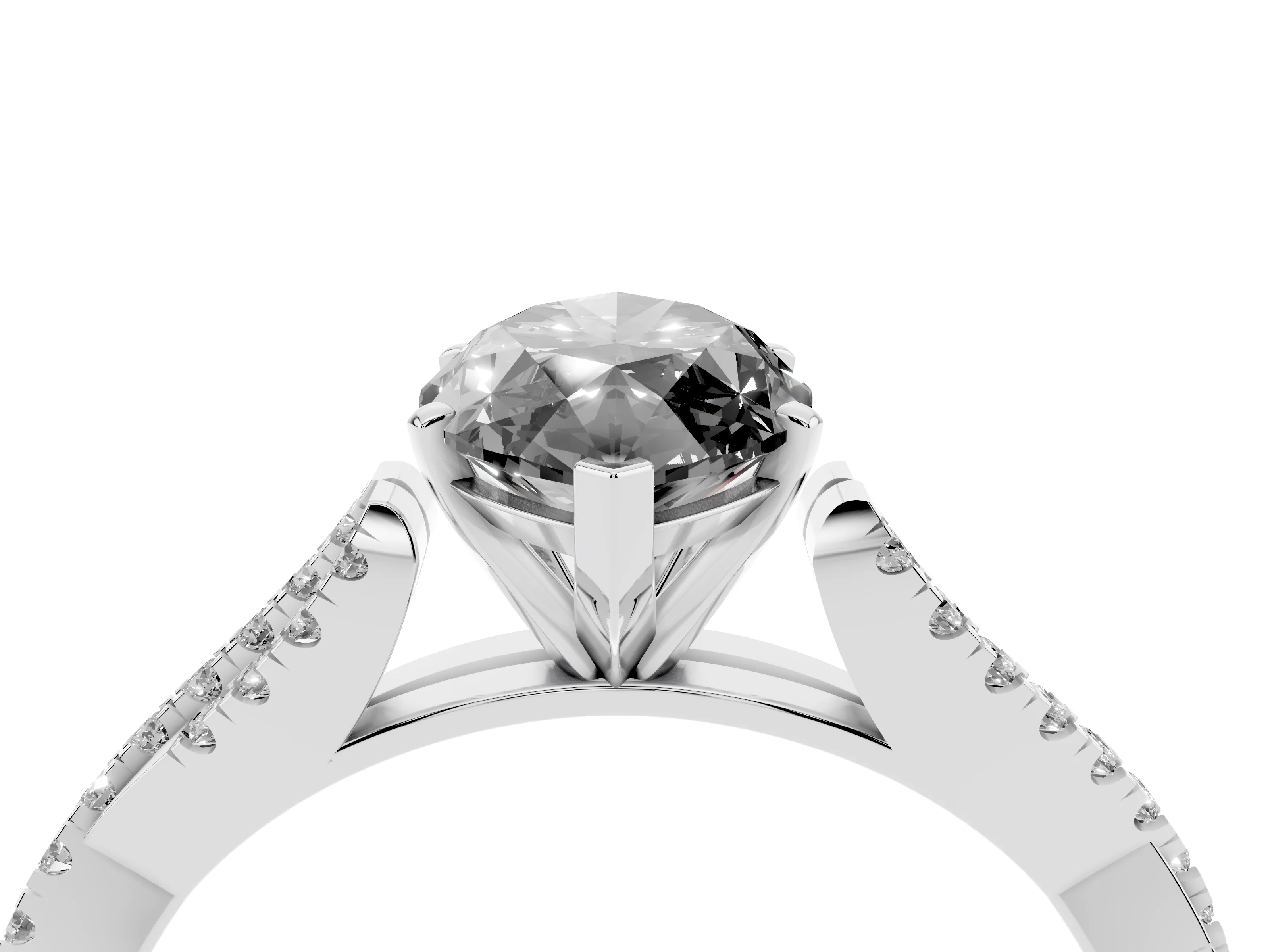 Fancy Black Marquise Cut Diamond Solitaire Engagement Ring Set in Silver with Twisted Pavé Band and Prong Setting