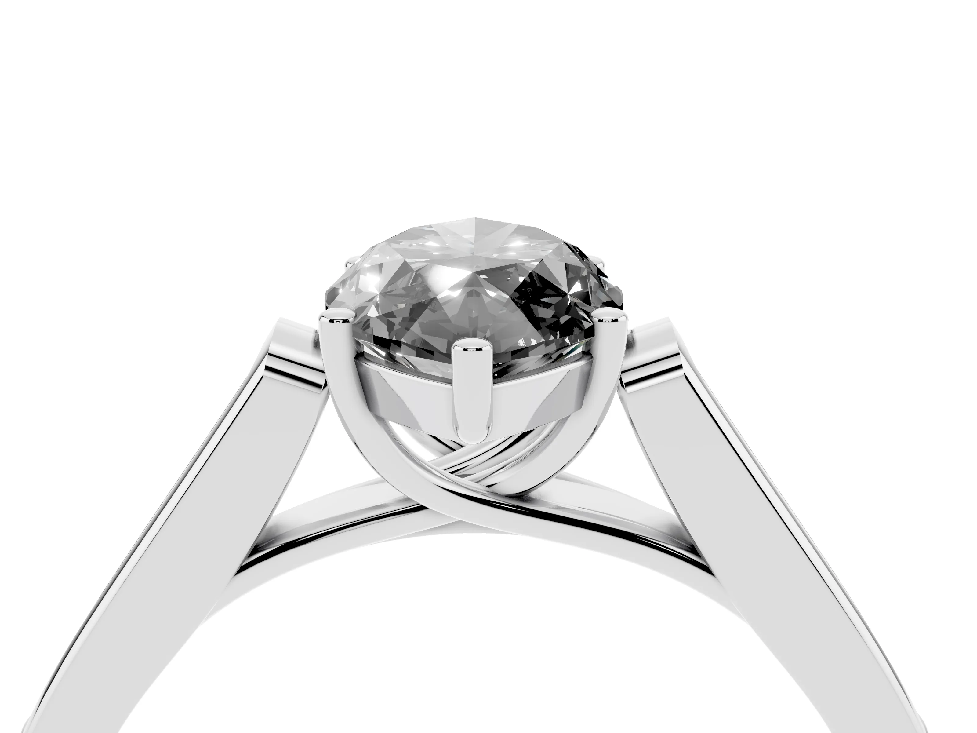 Fancy Black Marquise Cut Diamond Solitaire Cathedral Engagement Ring Set in White gold with Channel-Set Band and Prong Setting