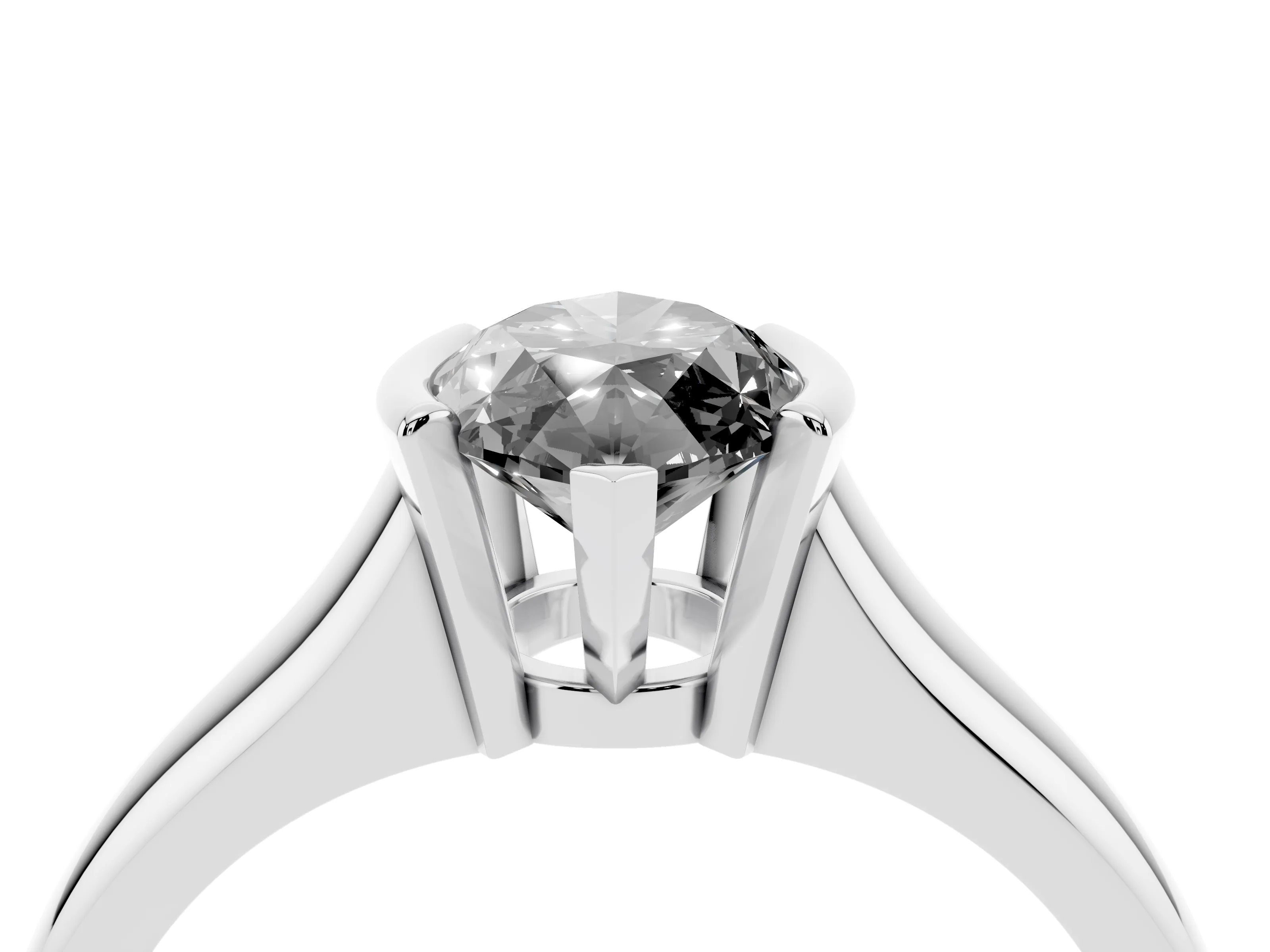 Fancy Black Marquise Cut Diamond Solitaire Tension Set Ring Set in Silver with Split Shank Band