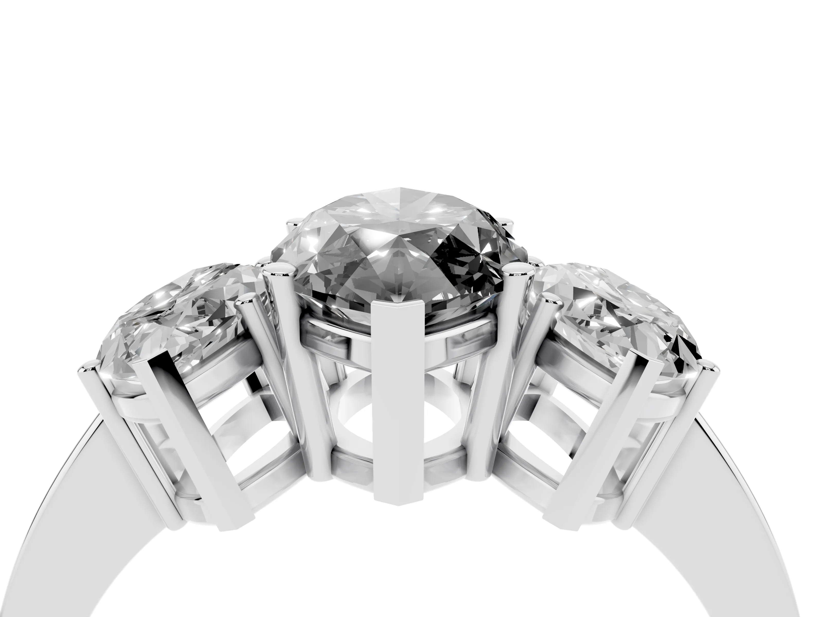 Fancy Black Marquise Cut Diamond Three-Stone Engagement Ring Set in Platinum with Flat Band