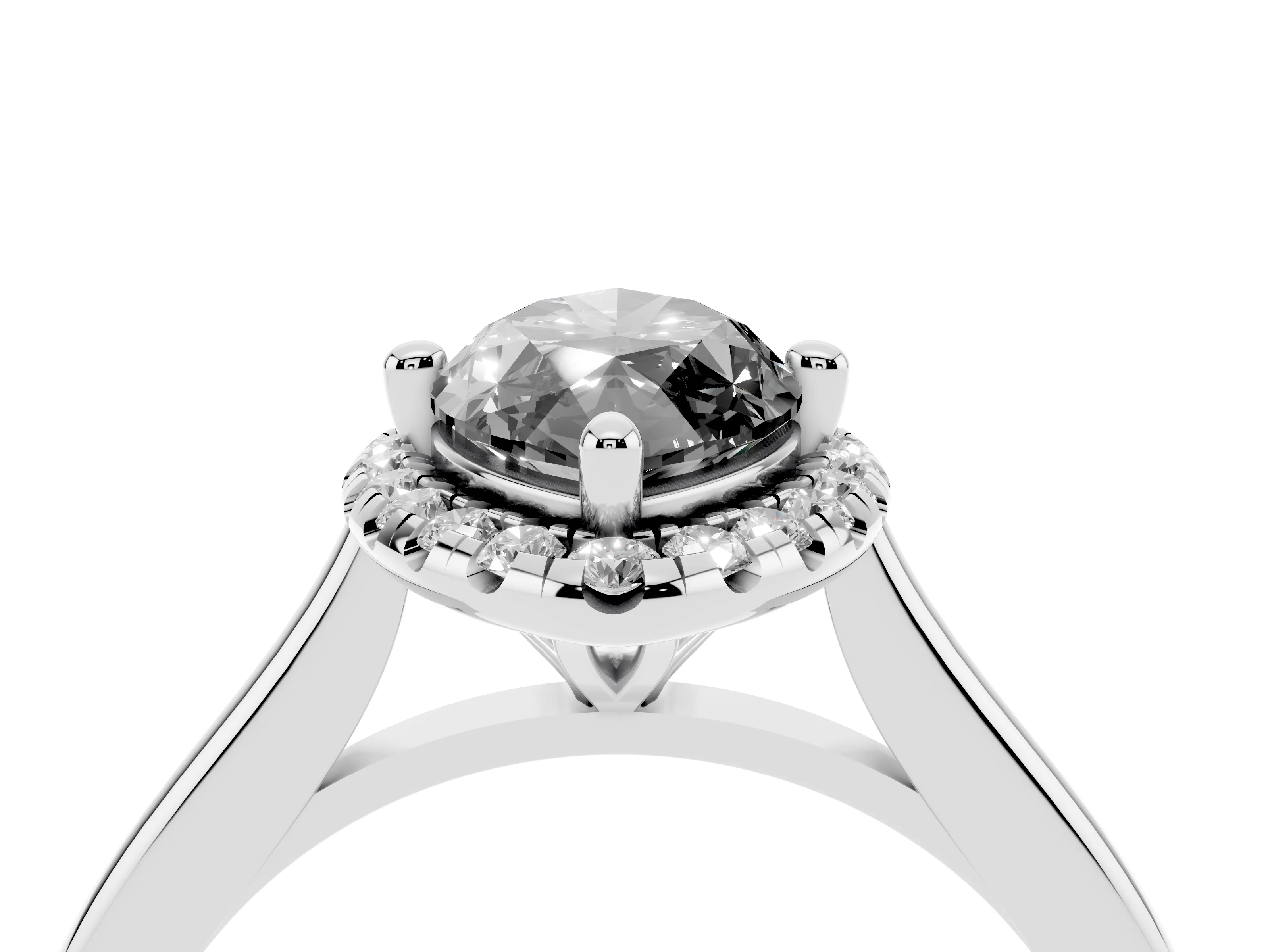 Fancy Black Marquise Cut Diamond Halo Engagement Ring Set in Silver with Pavé Band and Rising Shoulders