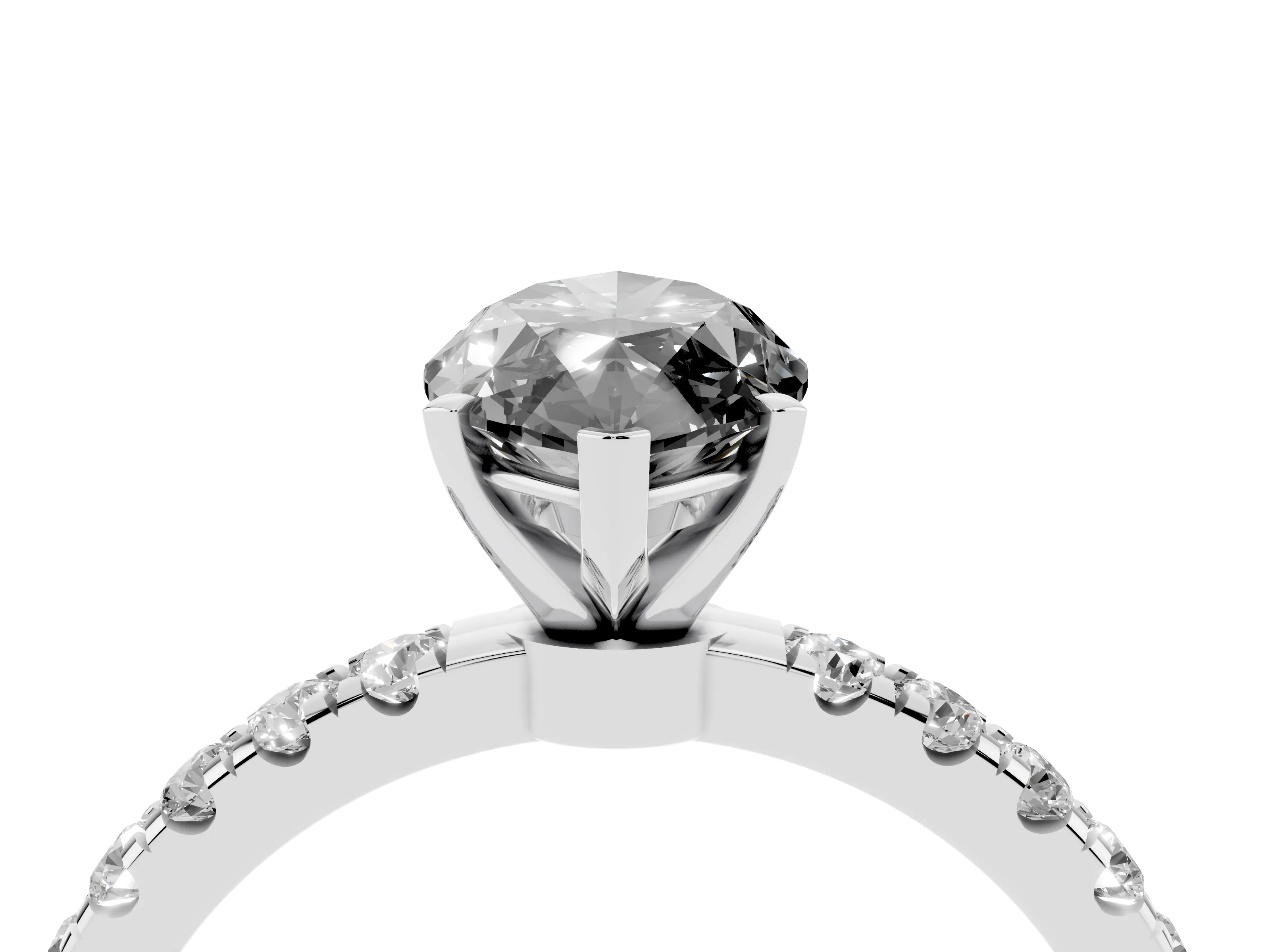Fancy Black Marquise Cut Diamond Solitaire Ring Set in Silver with Pavé Accents and Prong Setting