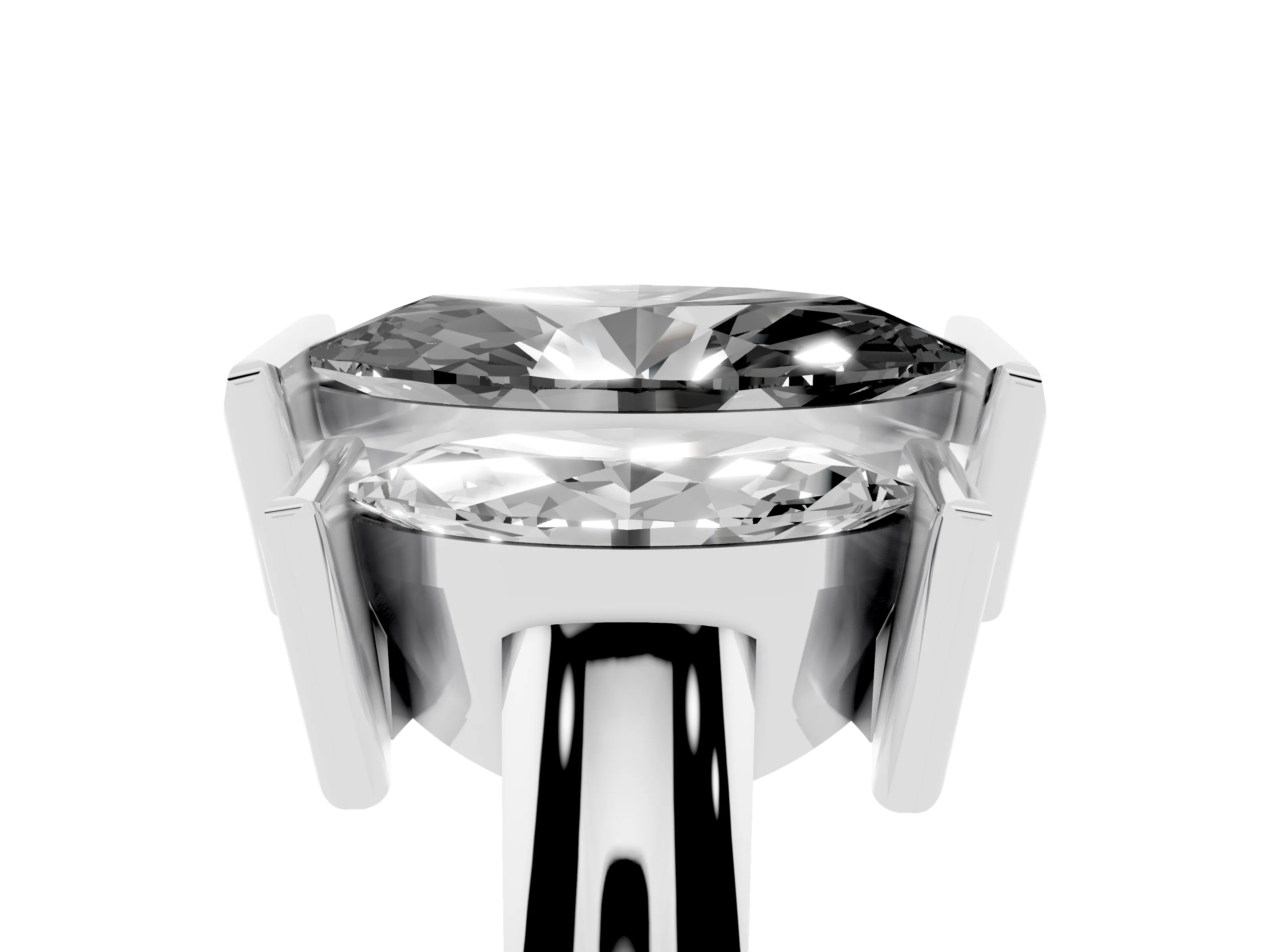 Fancy Black Marquise Cut Diamond Three-Stone Channel Set Ring Set in Platinum with Smooth Polished Band