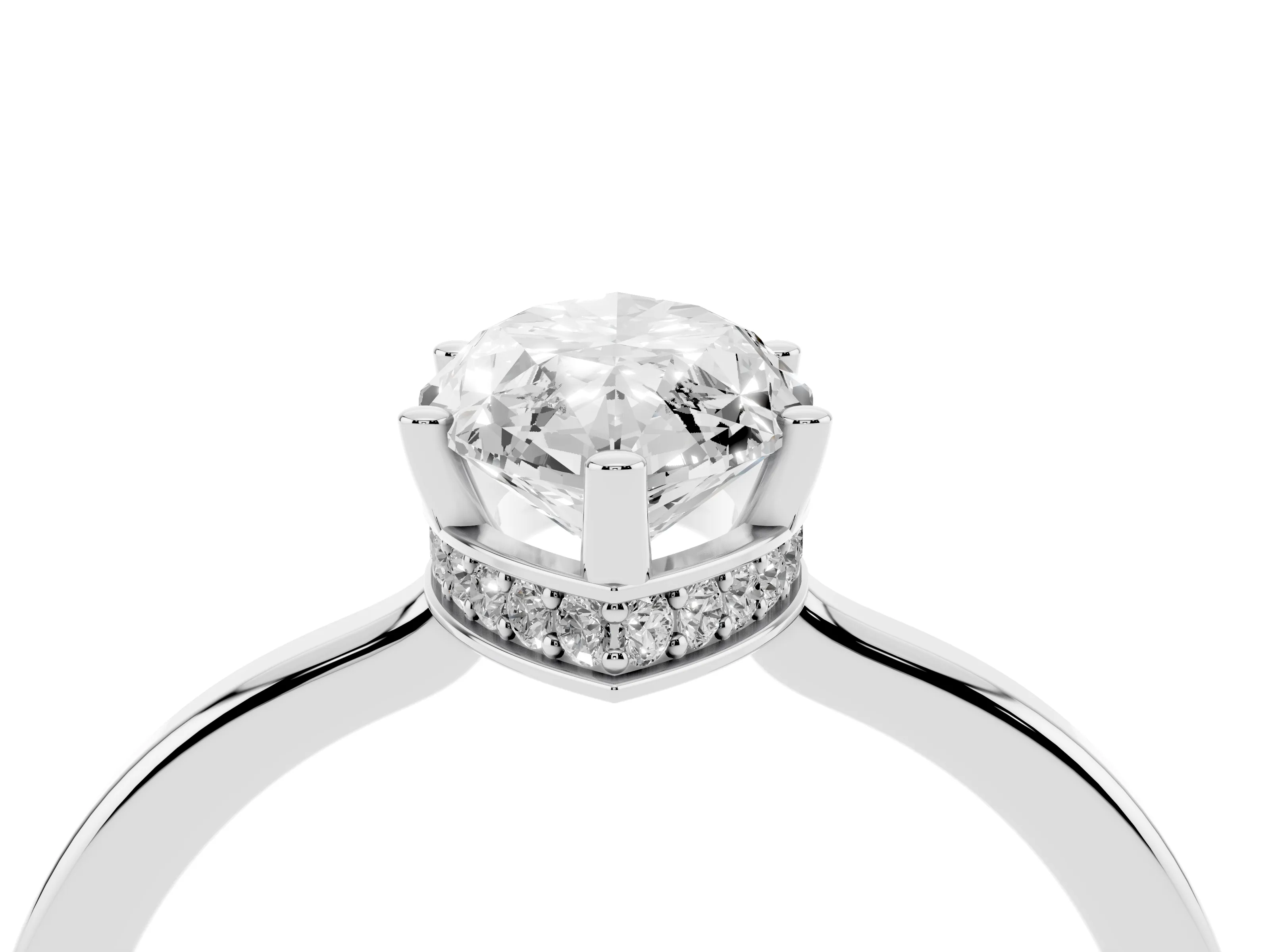 Marquise Cut Diamond Solitaire Engagement Ring Set in Platinum with Prong Setting on a Plain Band