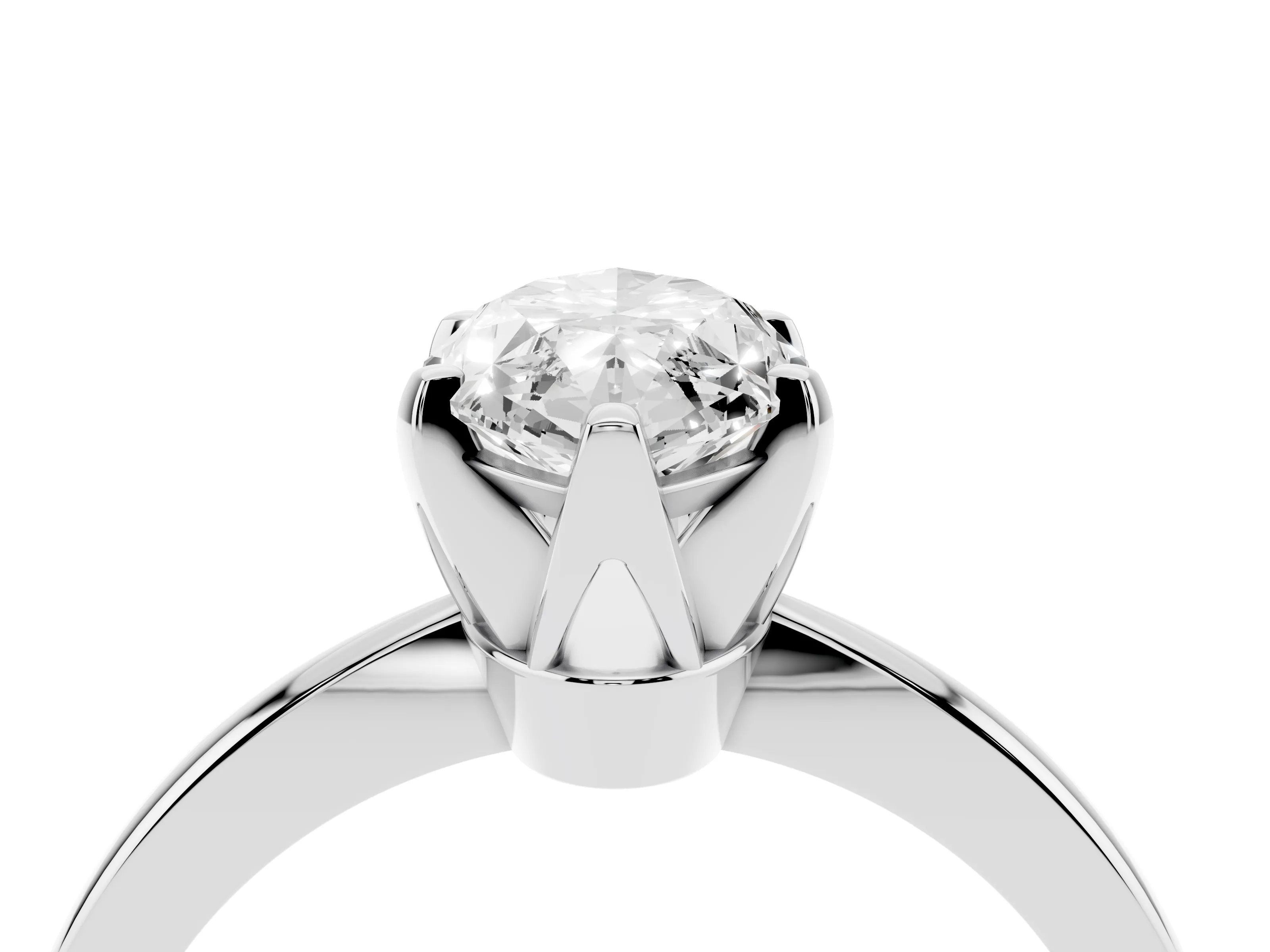 Marquise Cut Diamond Solitaire Engagement Ring Set in White gold with Slim Tapered Solitaire Band