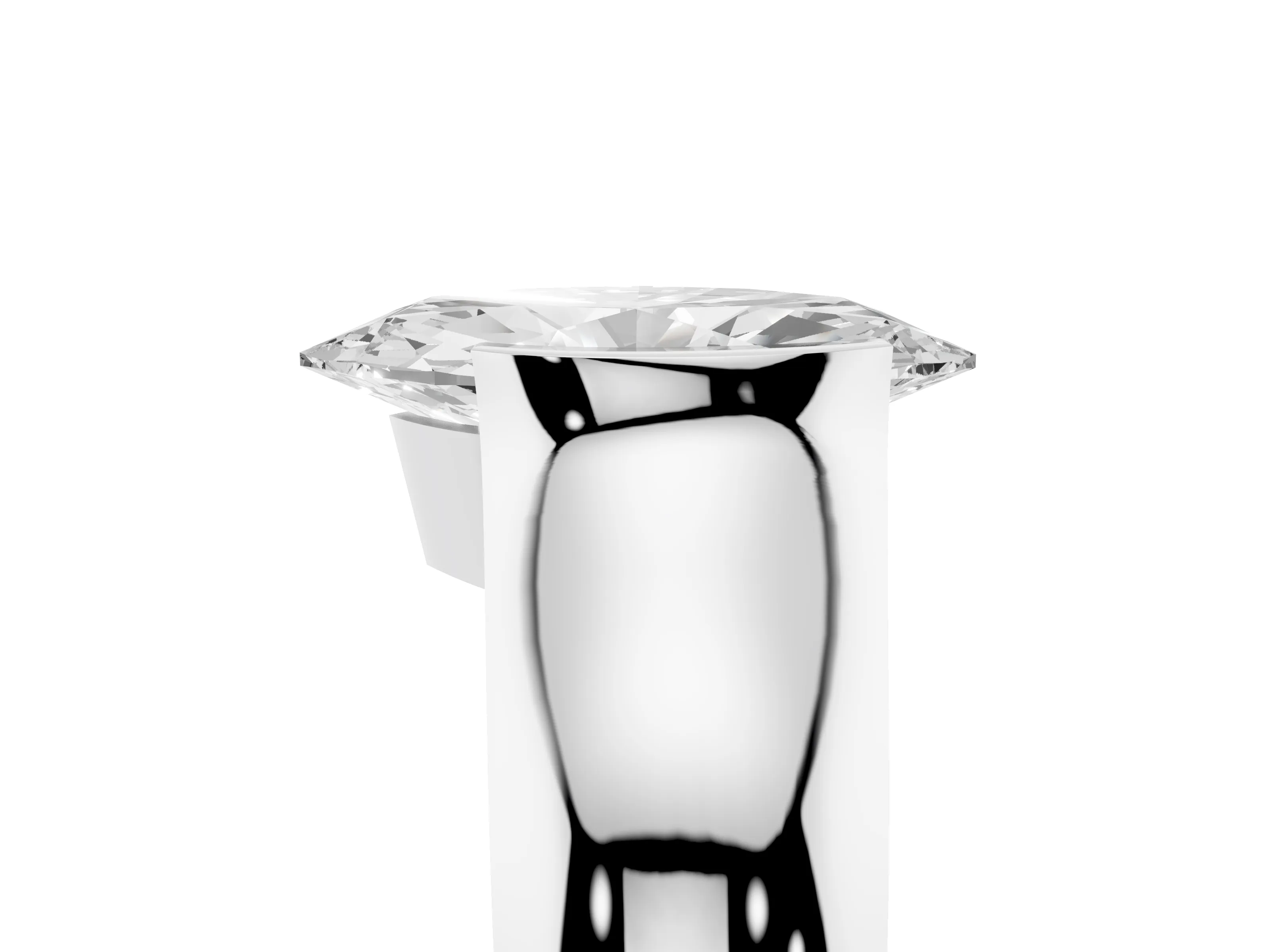 Marquise Cut Diamond Bezel Solitaire Ring Set in White gold with Wide Band
