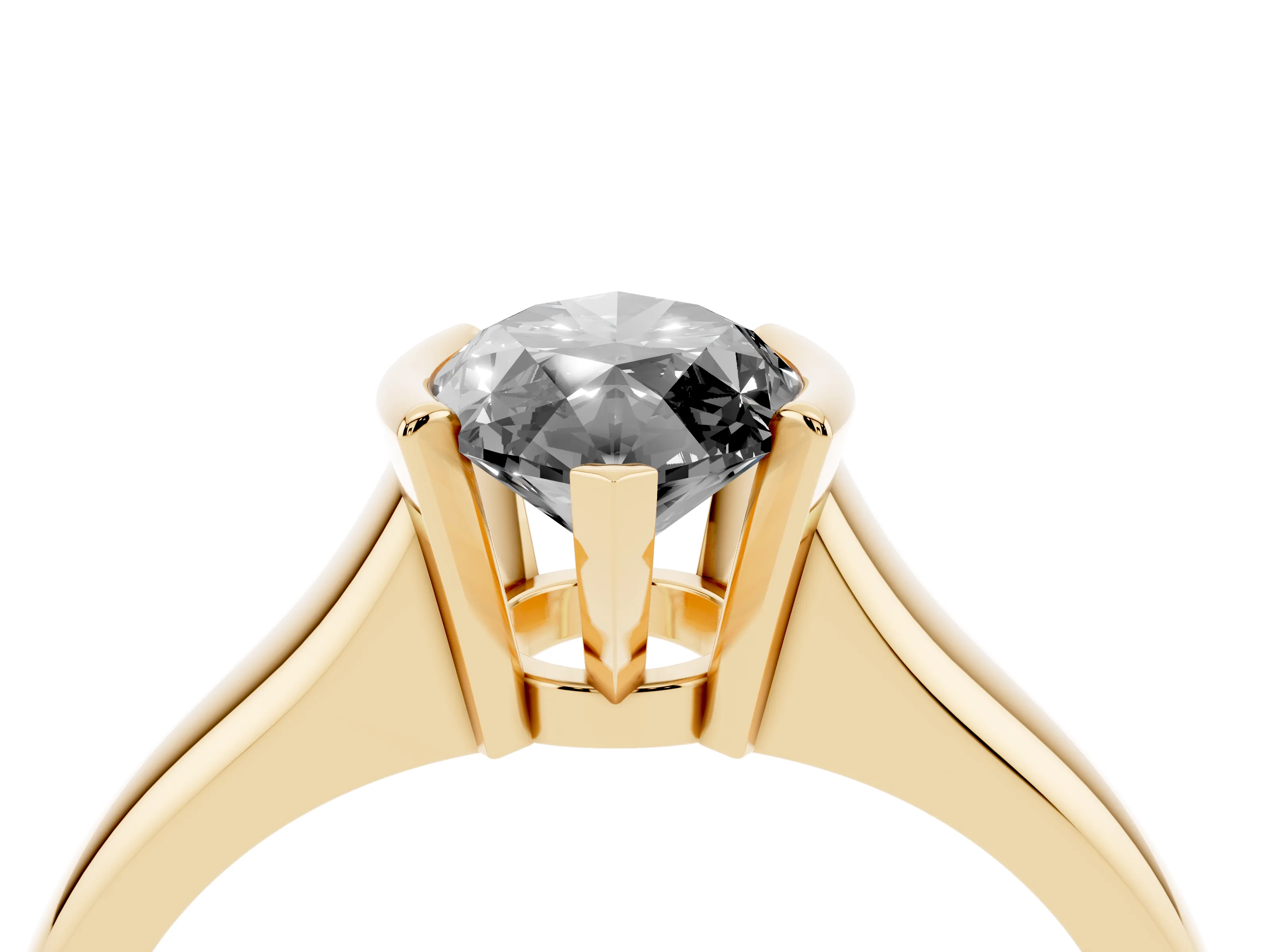 Fancy Black Marquise Cut Diamond Solitaire Tension Set Ring Set in Yellow gold with Split Shank Band