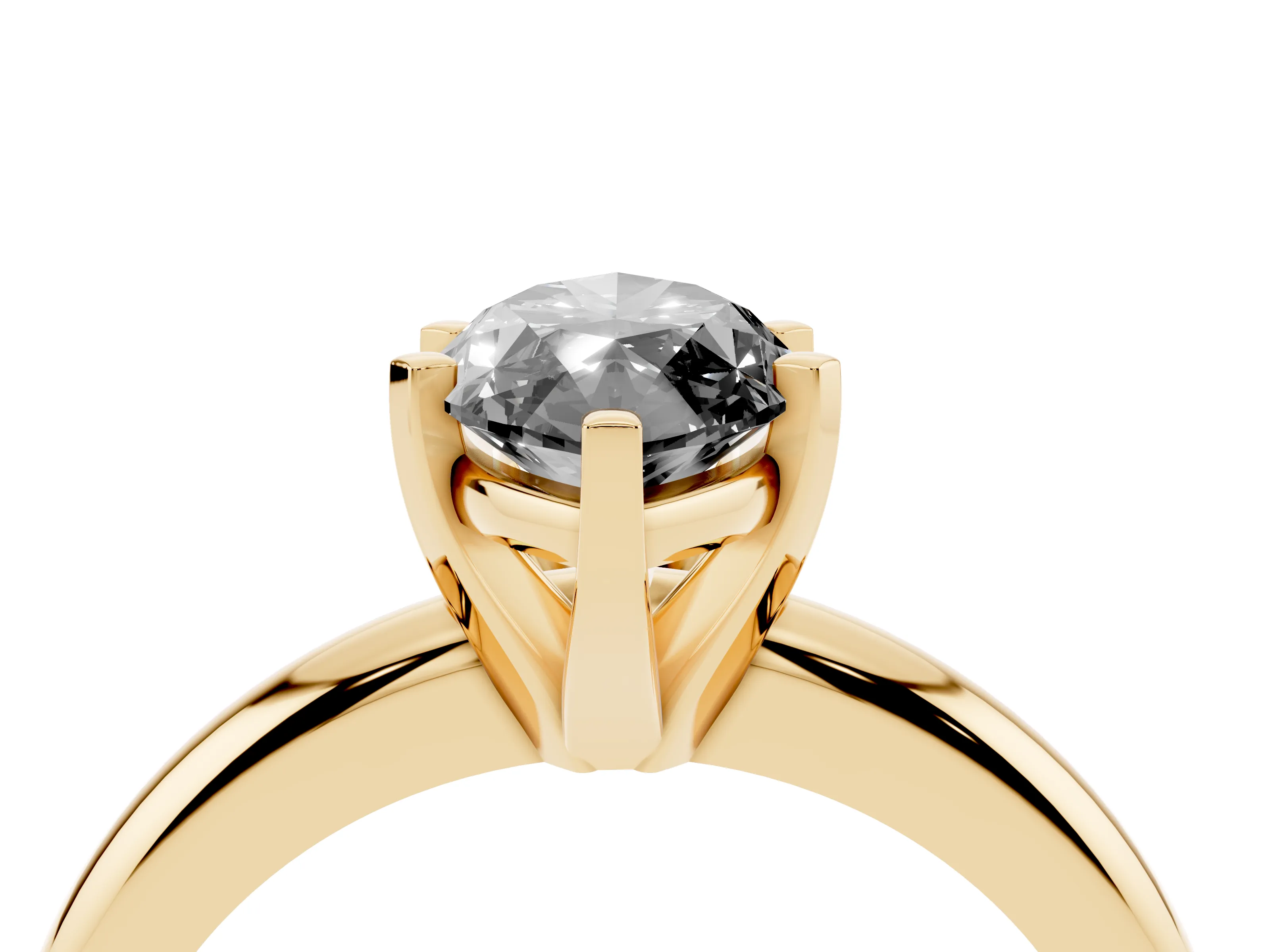 Fancy Black Marquise Cut Diamond Solitaire Engagement Ring Set in Yellow gold with Round Band and Prong Setting