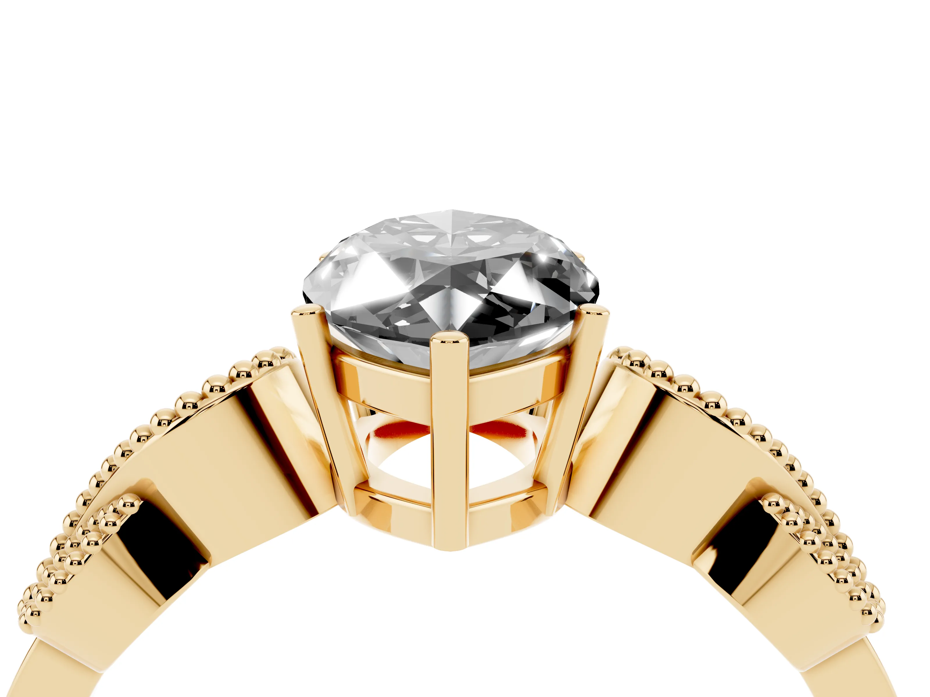 Fancy Black Marquise Cut Diamond Milgrain Leaf Band Solitaire Ring Set in Yellow gold with Accent Stones and Prong Setting