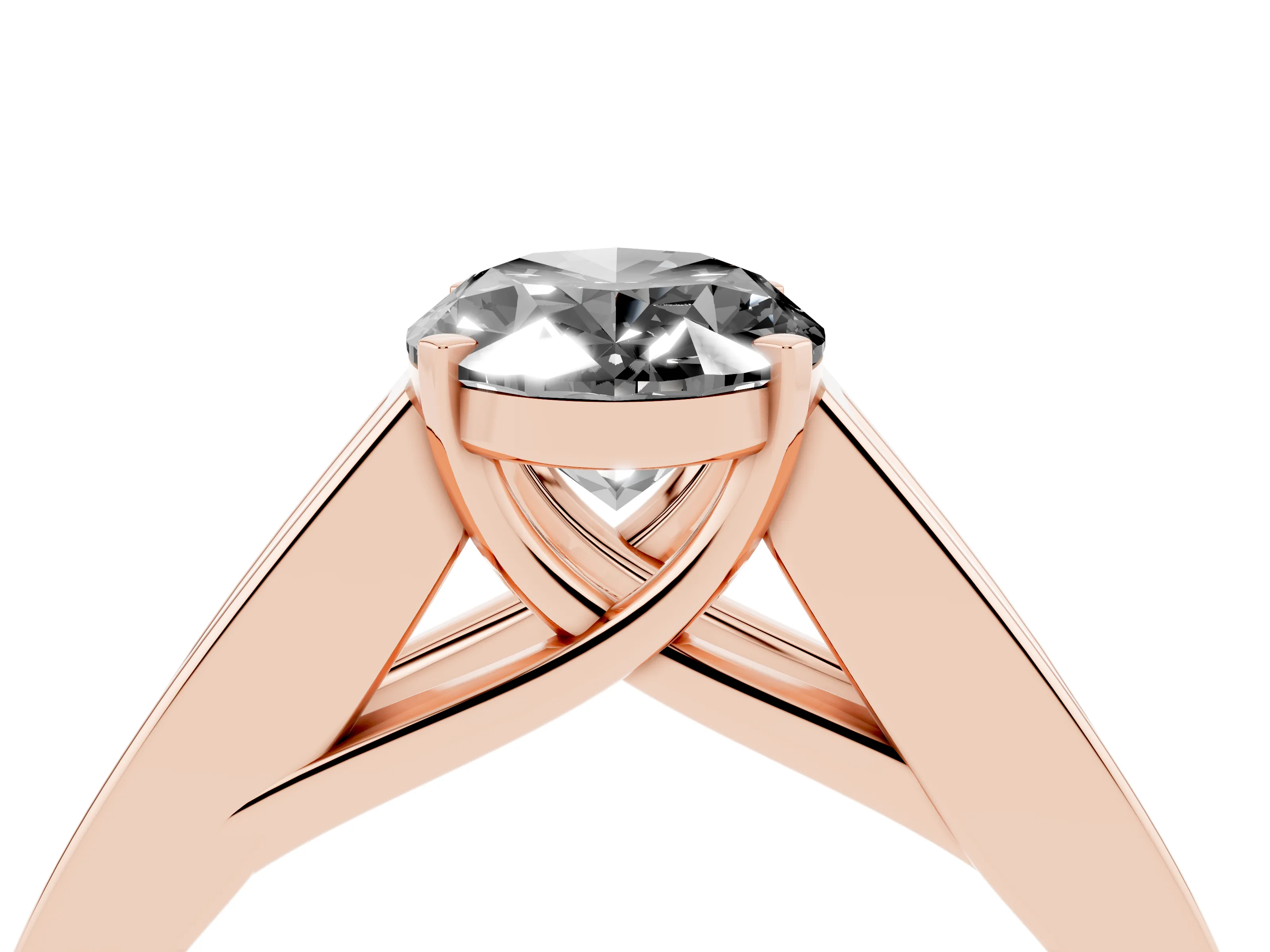 Fancy Black Oval Cut Diamond Solitaire Ring Set in Rose gold with Channel-Set Accent Stones and Prong Setting