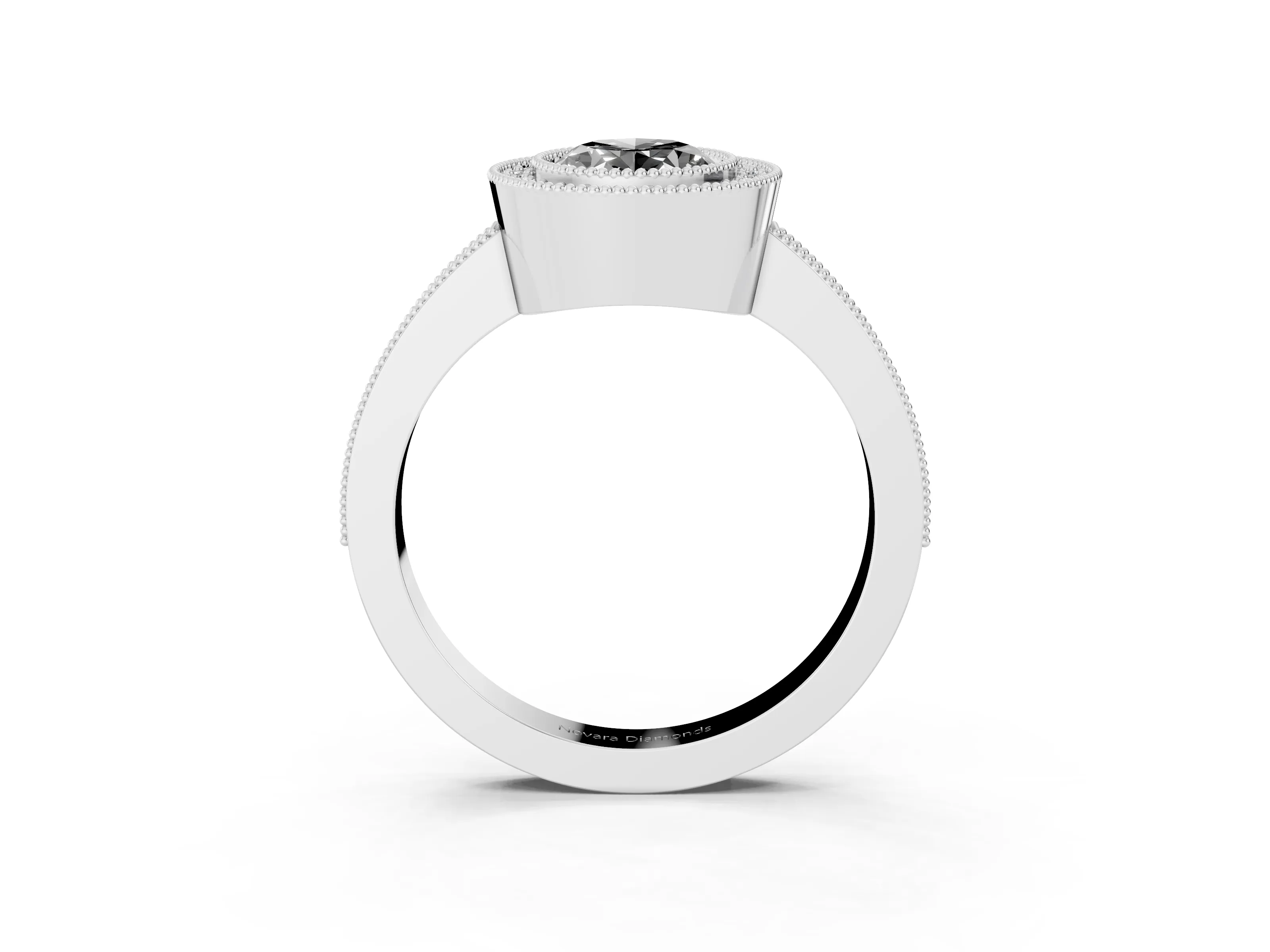 Fancy Black Oval Cut Diamond Halo Engagement Ring Set in Platinum with Pavé Band and Round Halo Stones