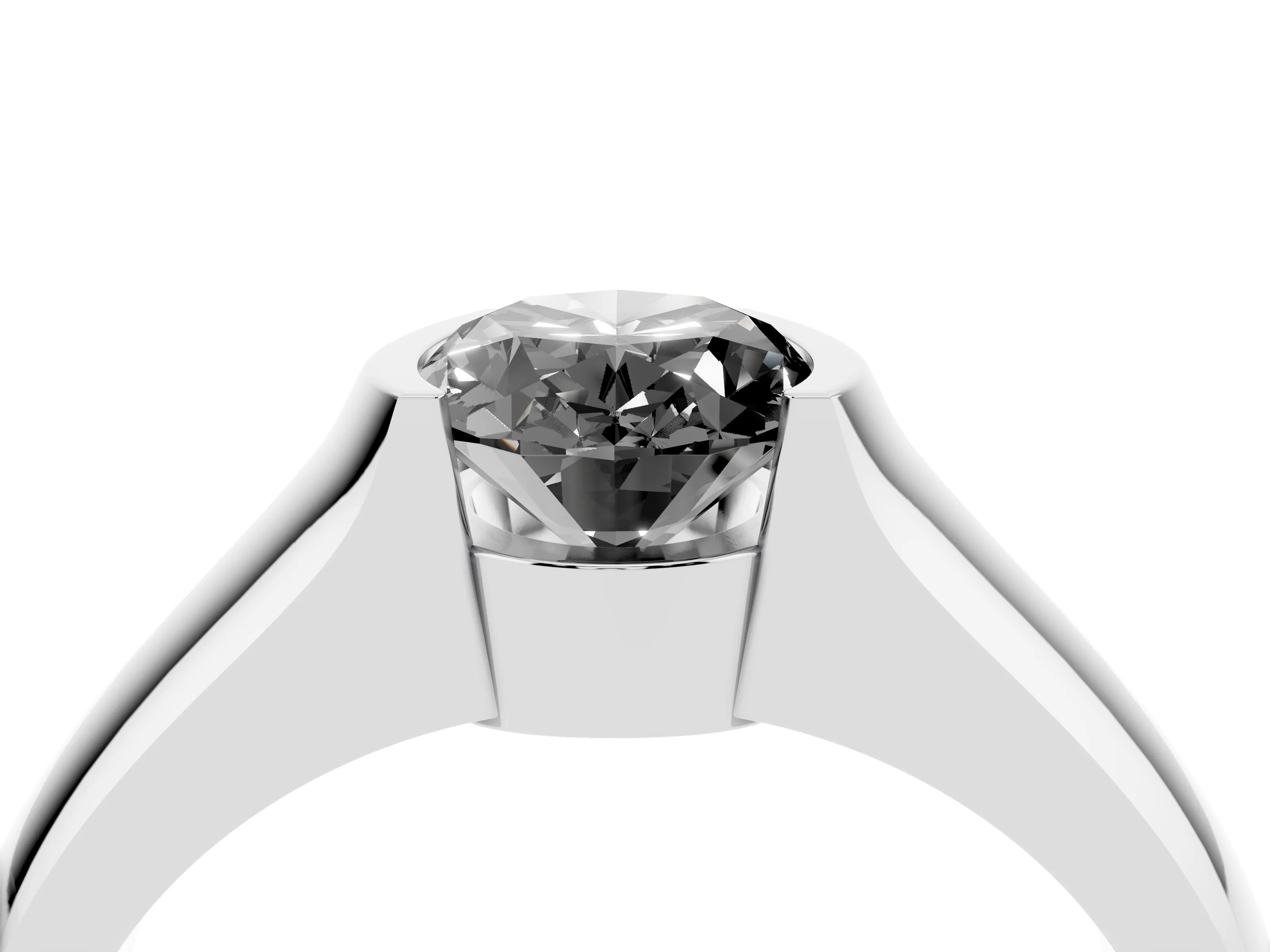 Fancy Black Oval Cut Diamond Bezel Solitaire Ring Set in White gold with Wide Band