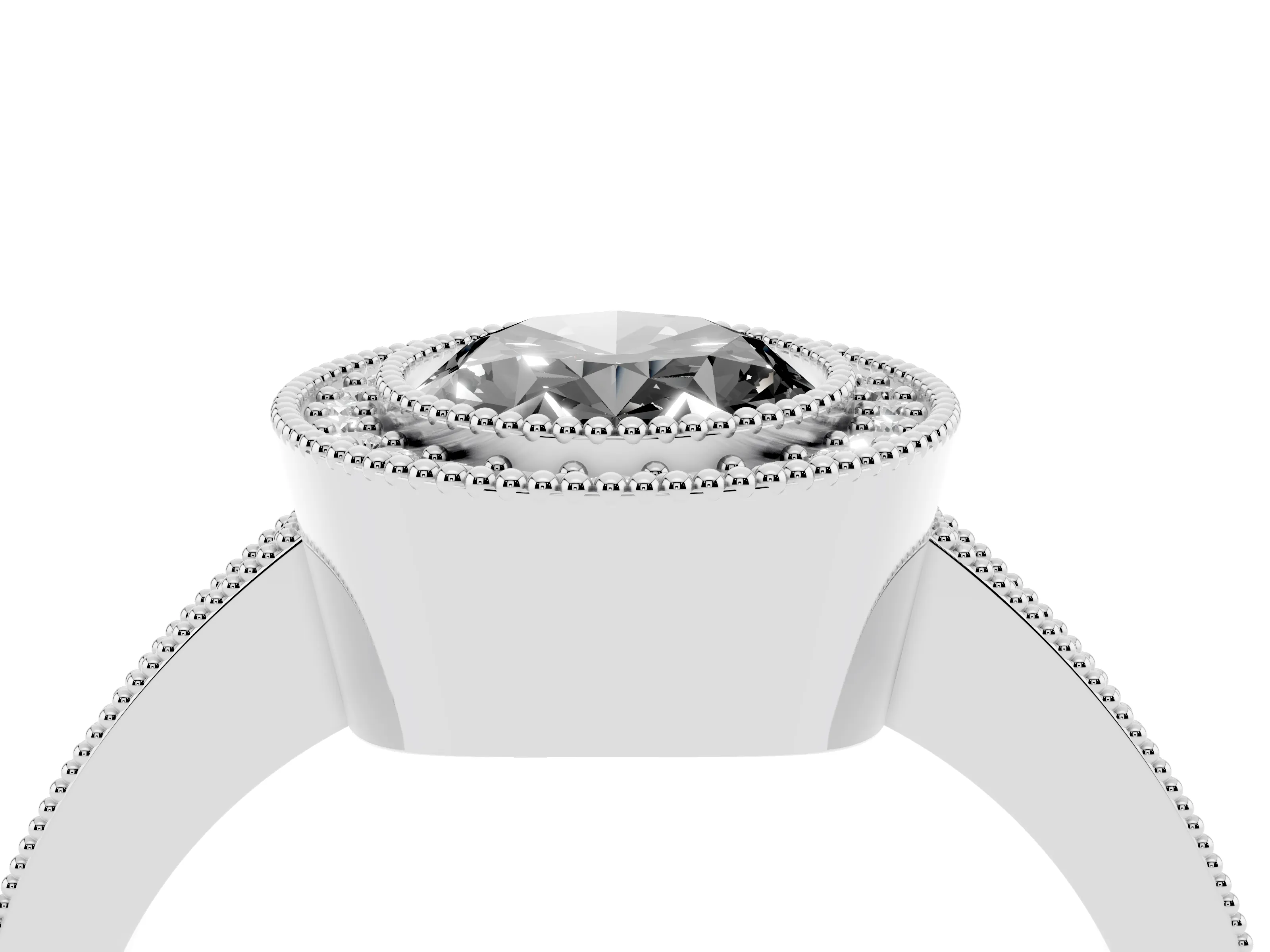 Fancy Black Oval Cut Diamond Halo Engagement Ring Set in Platinum with Pavé Band and Round Halo Stones