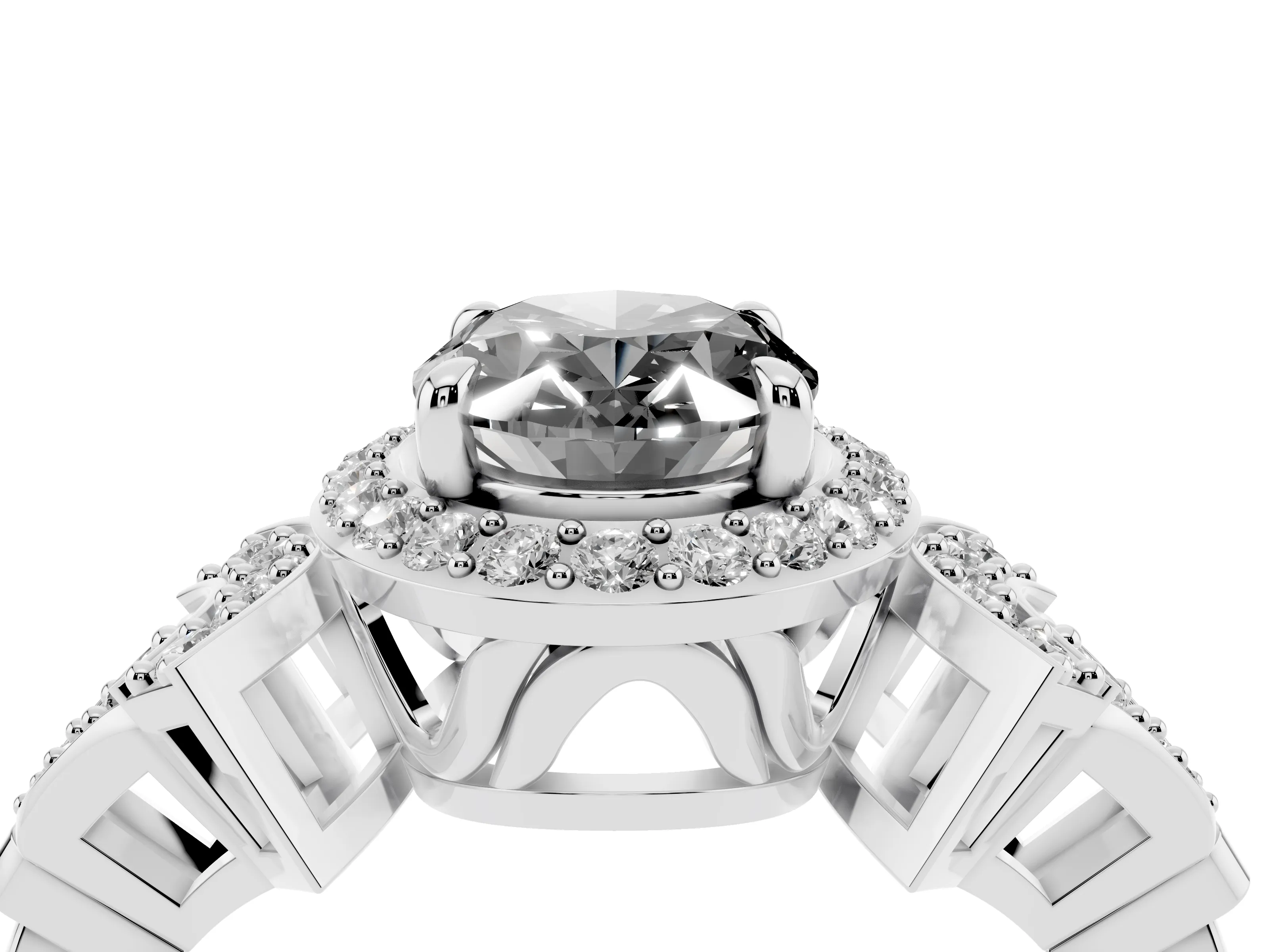 Fancy Black Oval Cut Diamond Halo Engagement Ring Set in Platinum with Accent Stone Split Shank