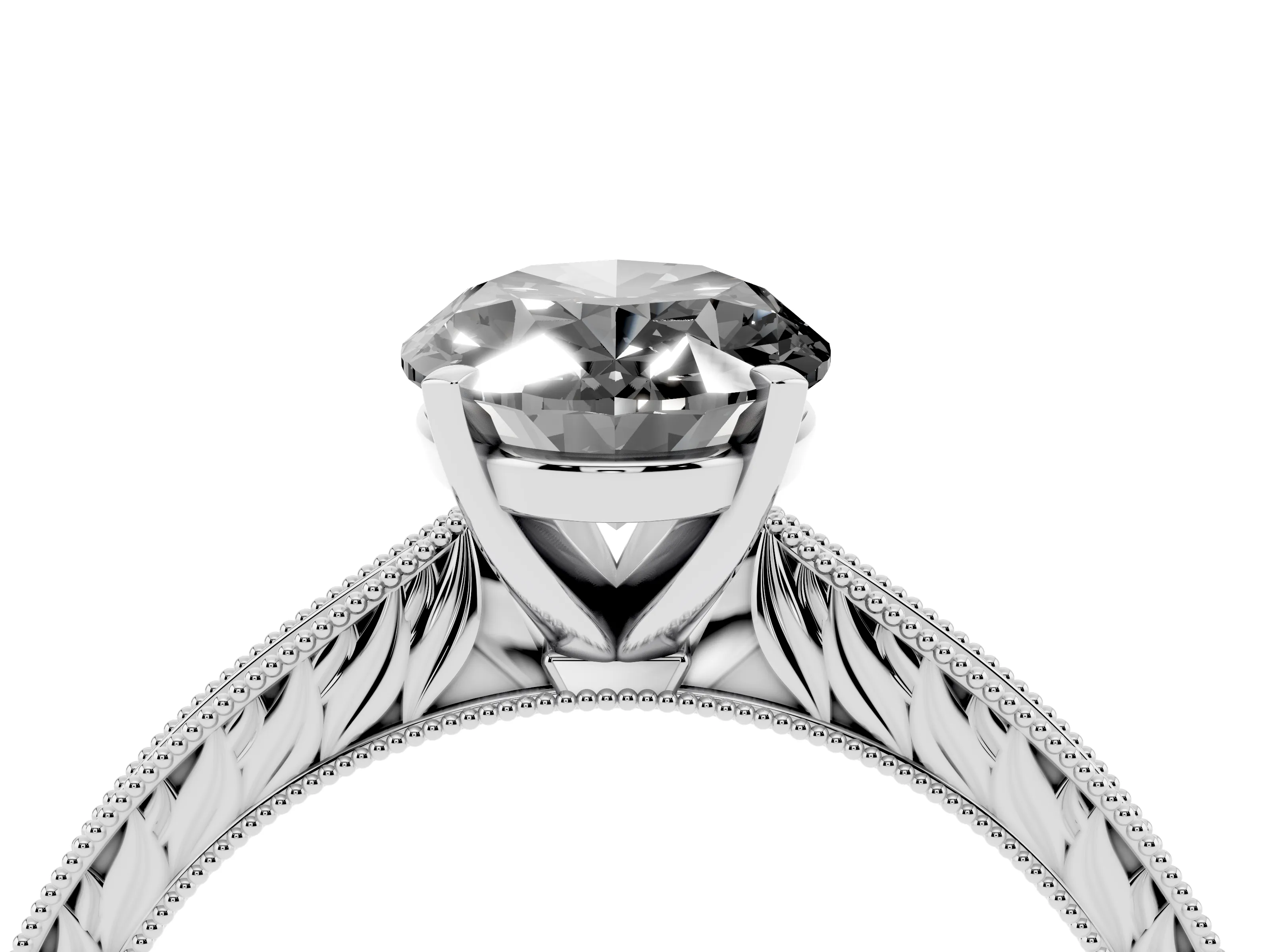 Fancy Black Oval Cut Diamond Solitaire Milgrain Engraved Band Set in Platinum with Prong Setting
