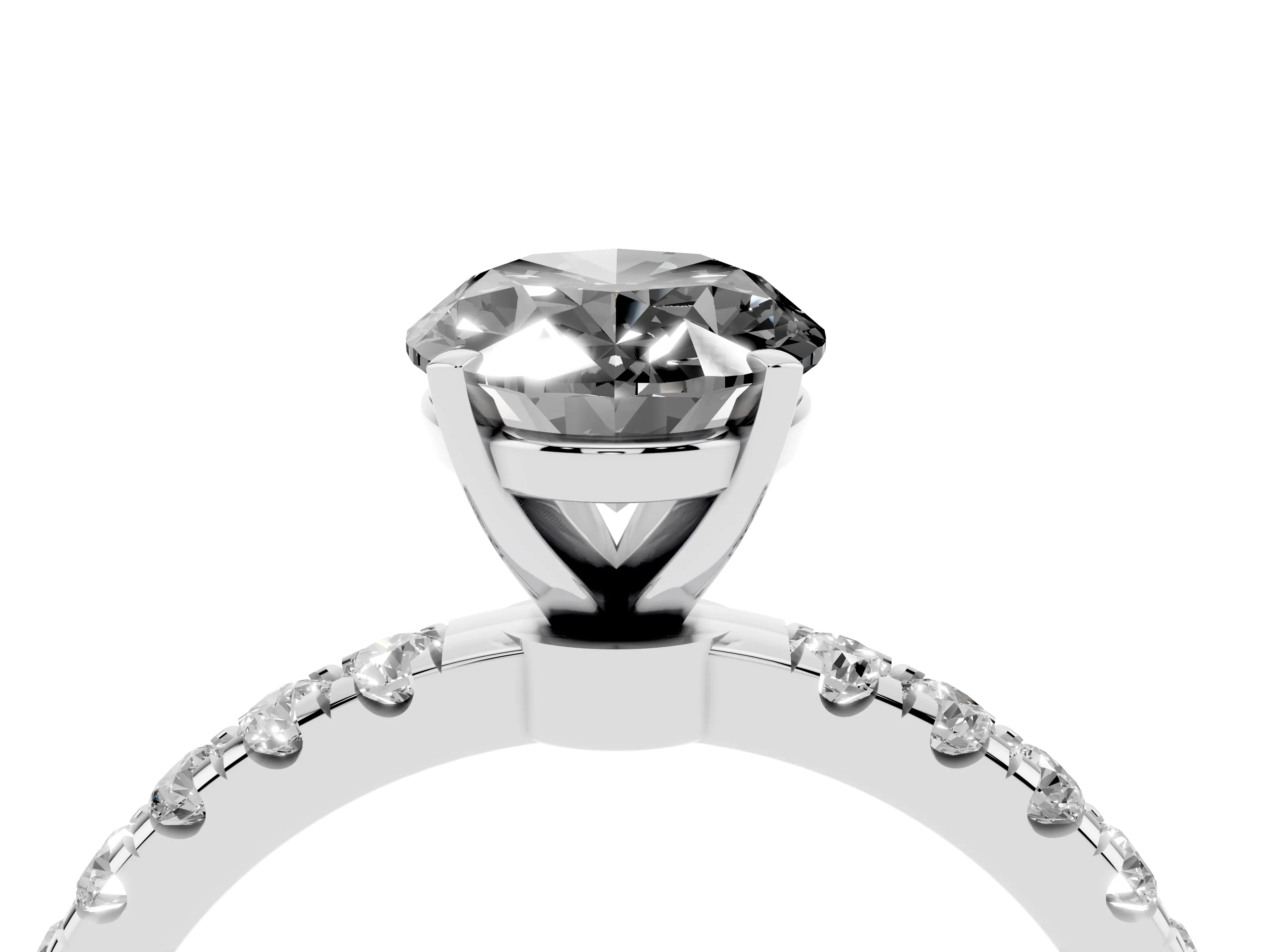 Fancy Black Oval Cut Diamond Solitaire Ring Set in Silver with Pavé Accents and Prong Setting