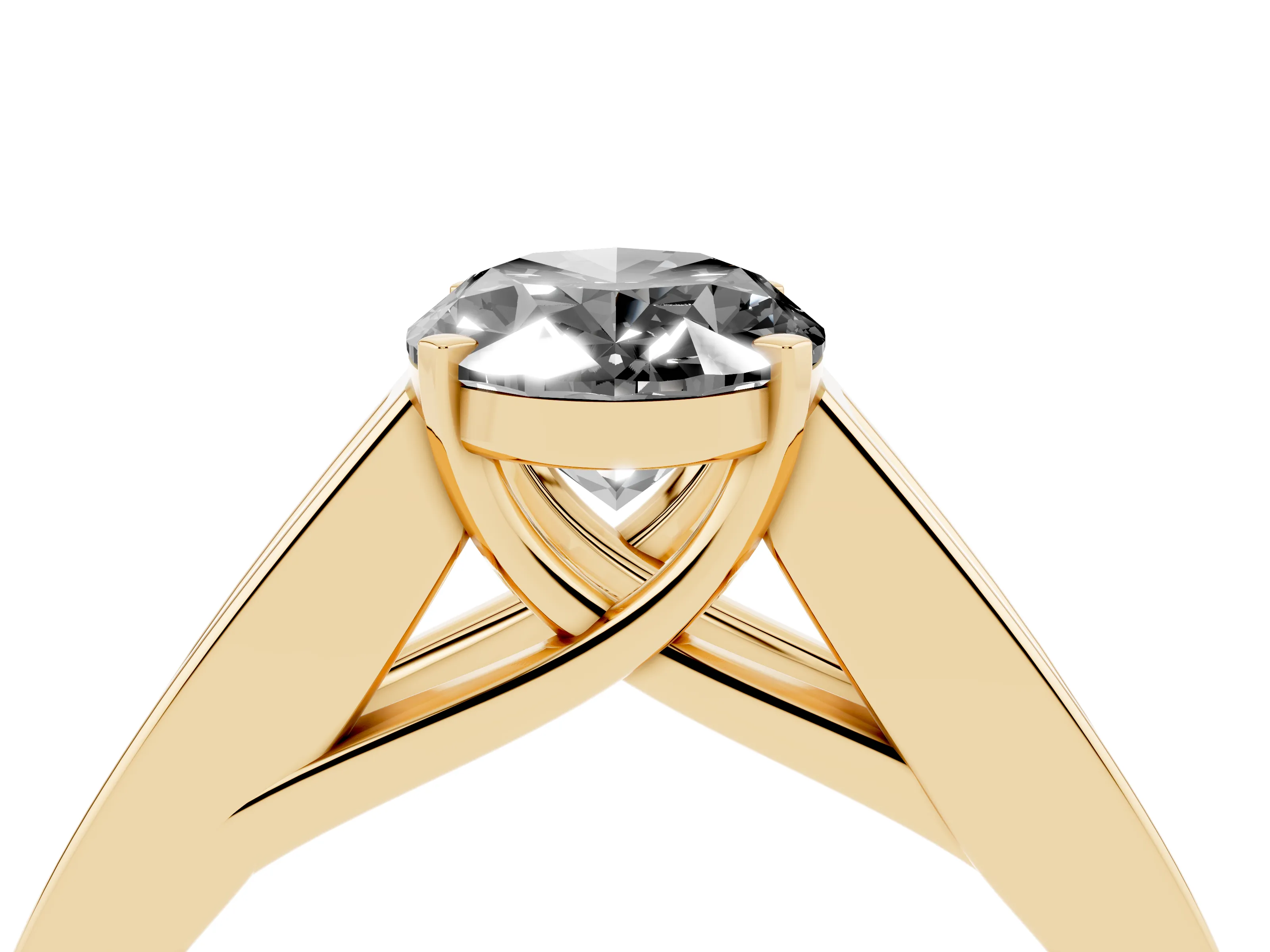 Fancy Black Oval Cut Diamond Solitaire Ring Set in Yellow gold with Channel-Set Accent Stones and Prong Setting