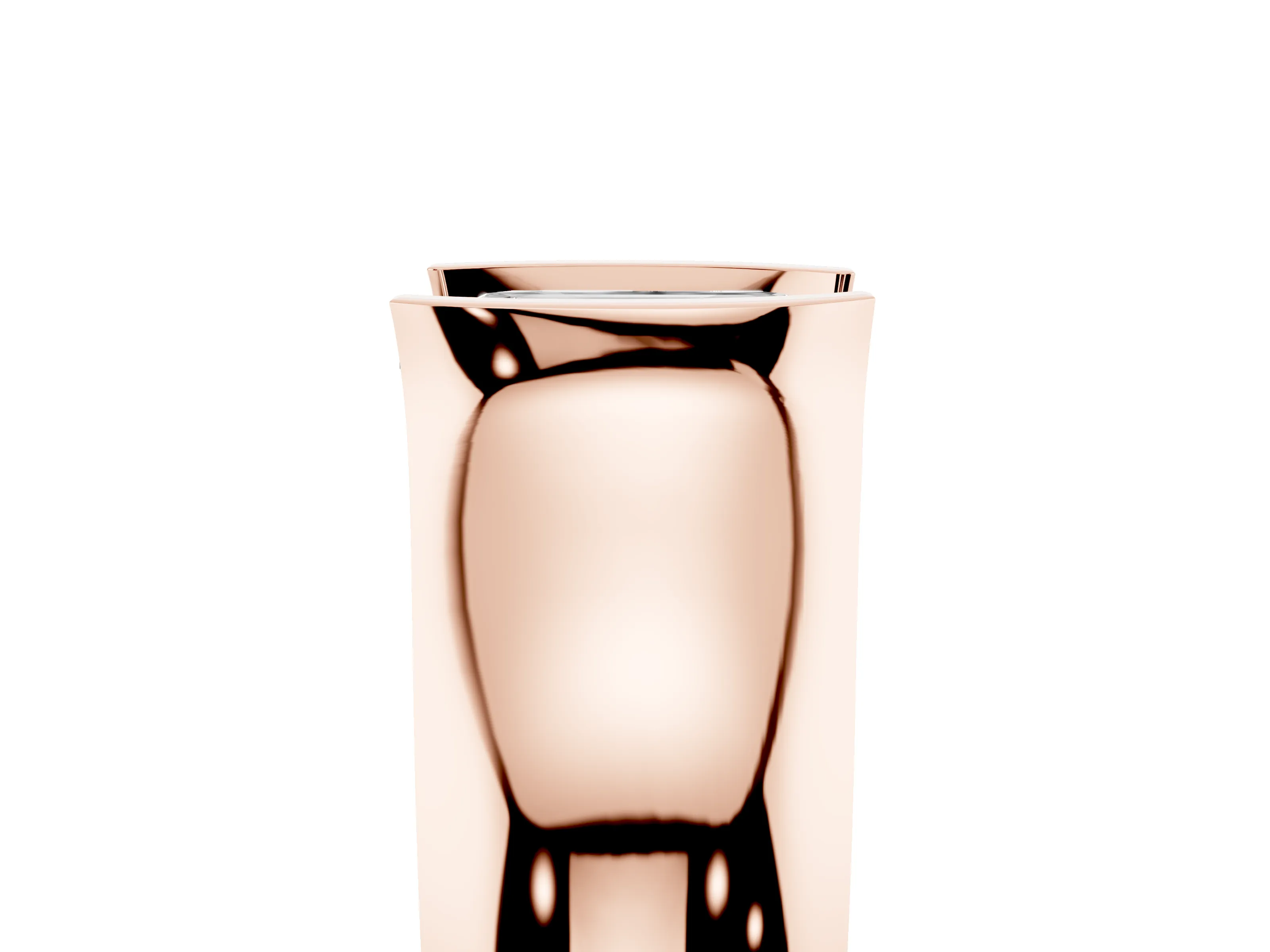 Emerald Cut Diamond Bezel Solitaire Ring Set in Rose gold with Wide Band