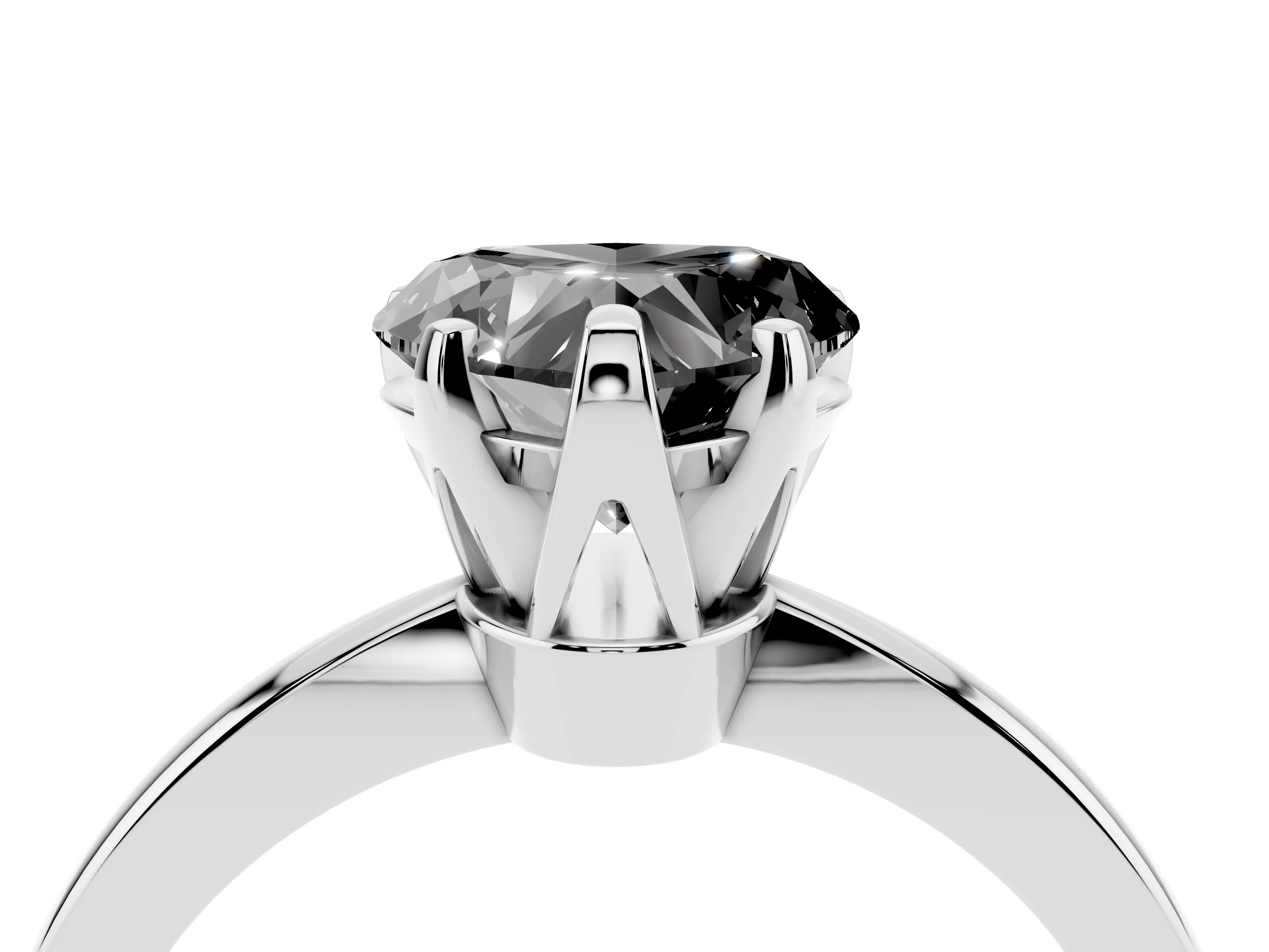 Fancy Black Heart Cut Diamond Solitaire Engagement Ring Set in White gold with Slim Tapered Solitaire Band